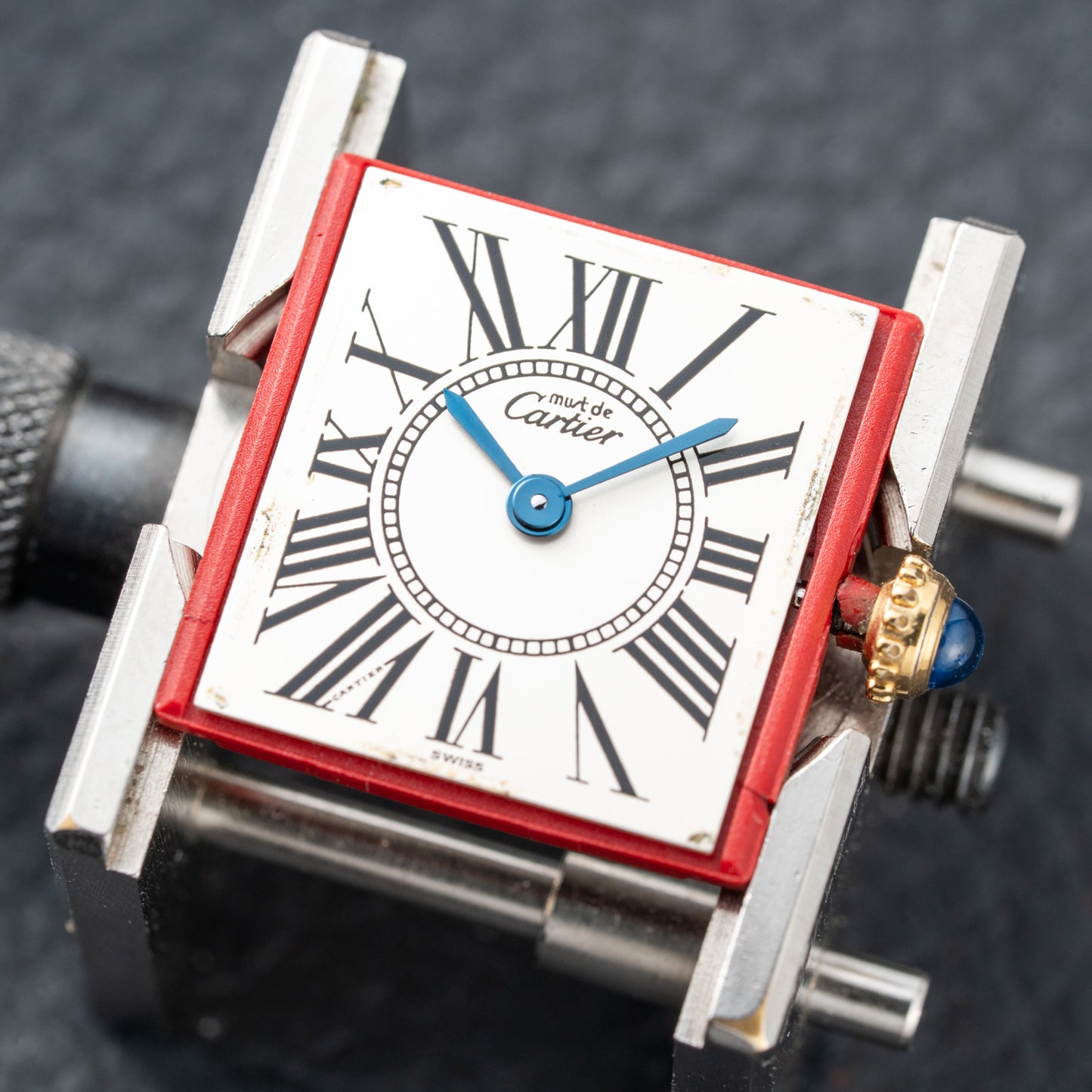 Cartier Must de Tank Vermeil White Opaline Roman Dial PM Ref. 5057001