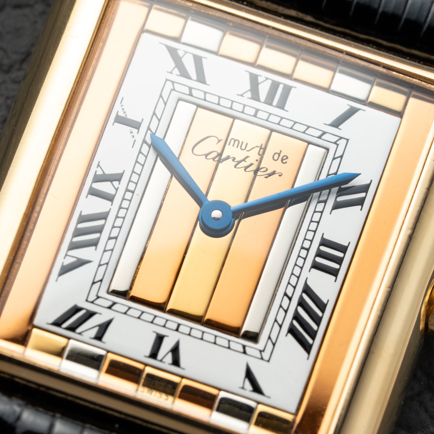 Cartier Must de Tank Vermeil Tricolor Mirror Dial Ref 6 81006 Quartz GM Cartier Service 2025