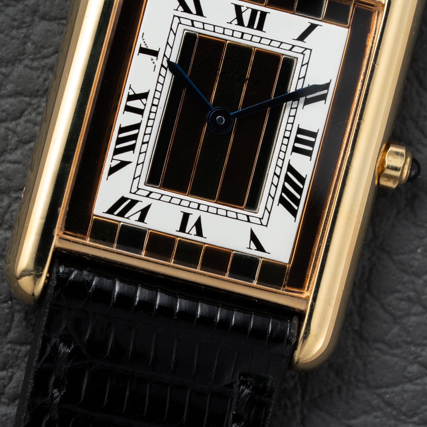 Cartier Must de Tank Vermeil Tricolor Mirror Dial Ref 6 81006 Quartz GM Cartier Service 2025