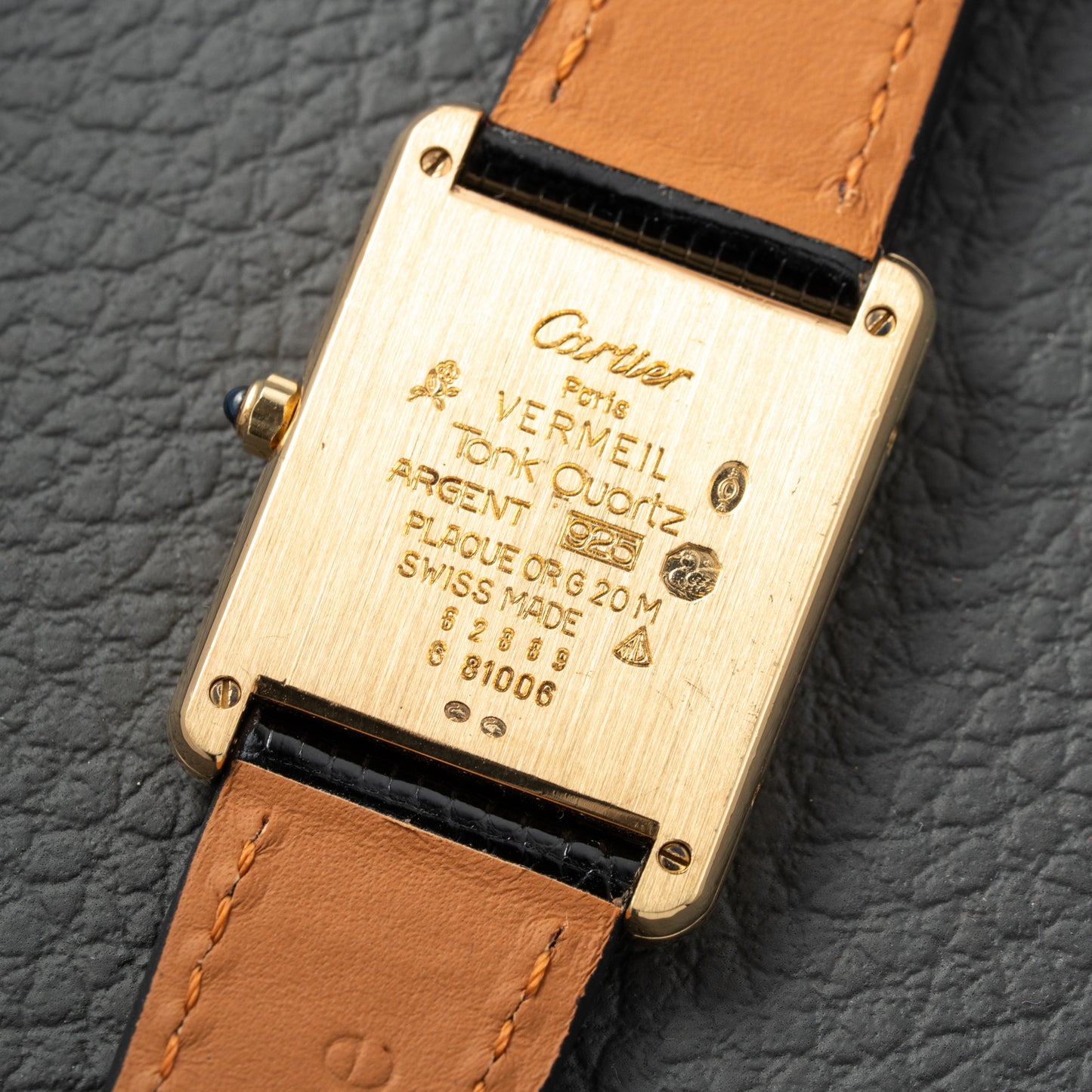 Cartier Must de Tank Vermeil Tricolor Mirror Dial Ref 6 81006 Quartz GM Cartier Service 2025