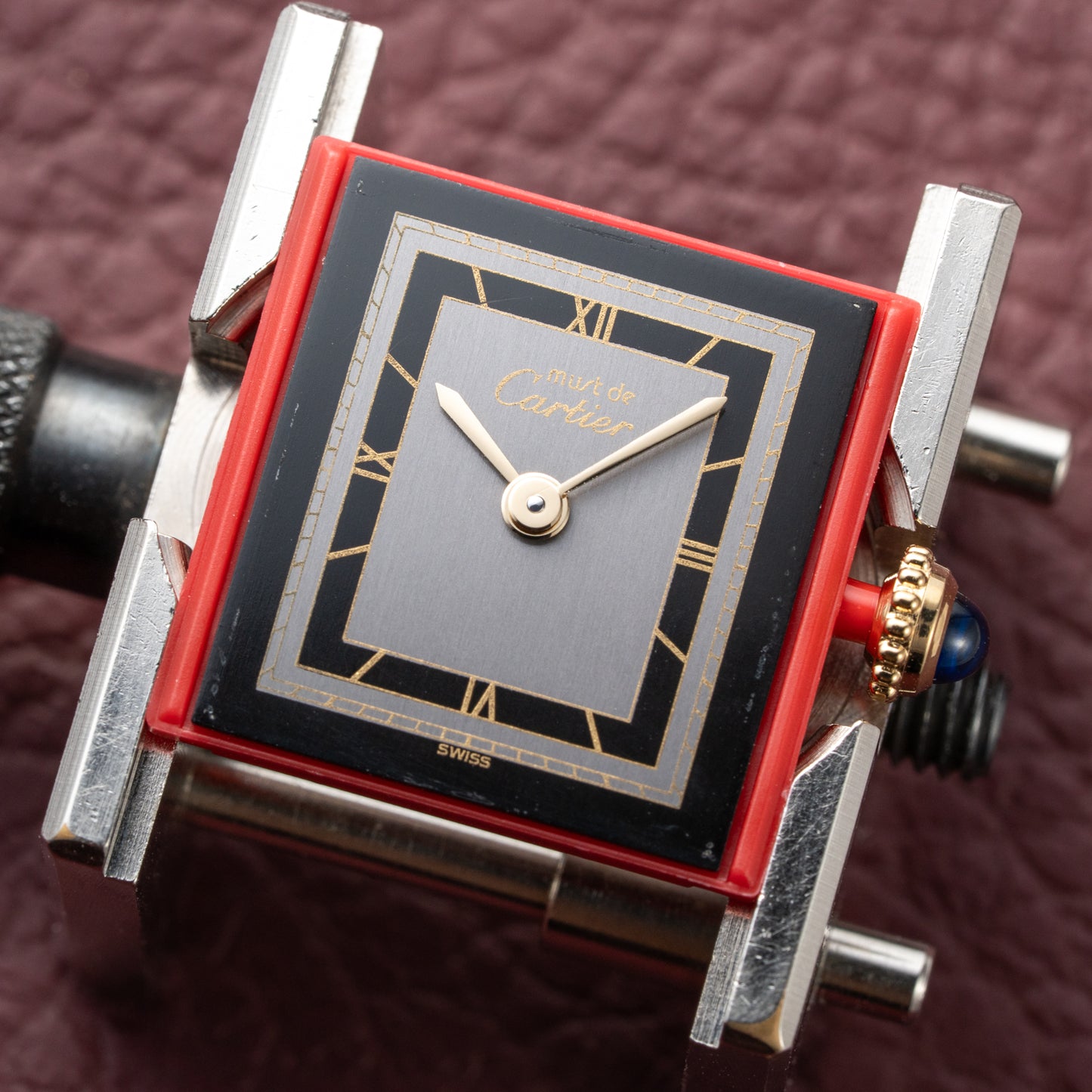 Cartier Tank Must de Black Art Deco Dial Full Set from 1987 Ref 3 66001 with Cartier Service 2025