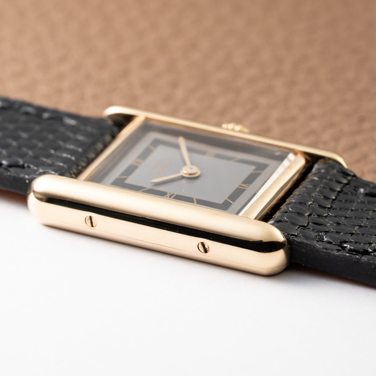 Cartier Tank Must de Black Art Deco Dial Full Set from 1987 Ref 3 66001 with Cartier Service 2025