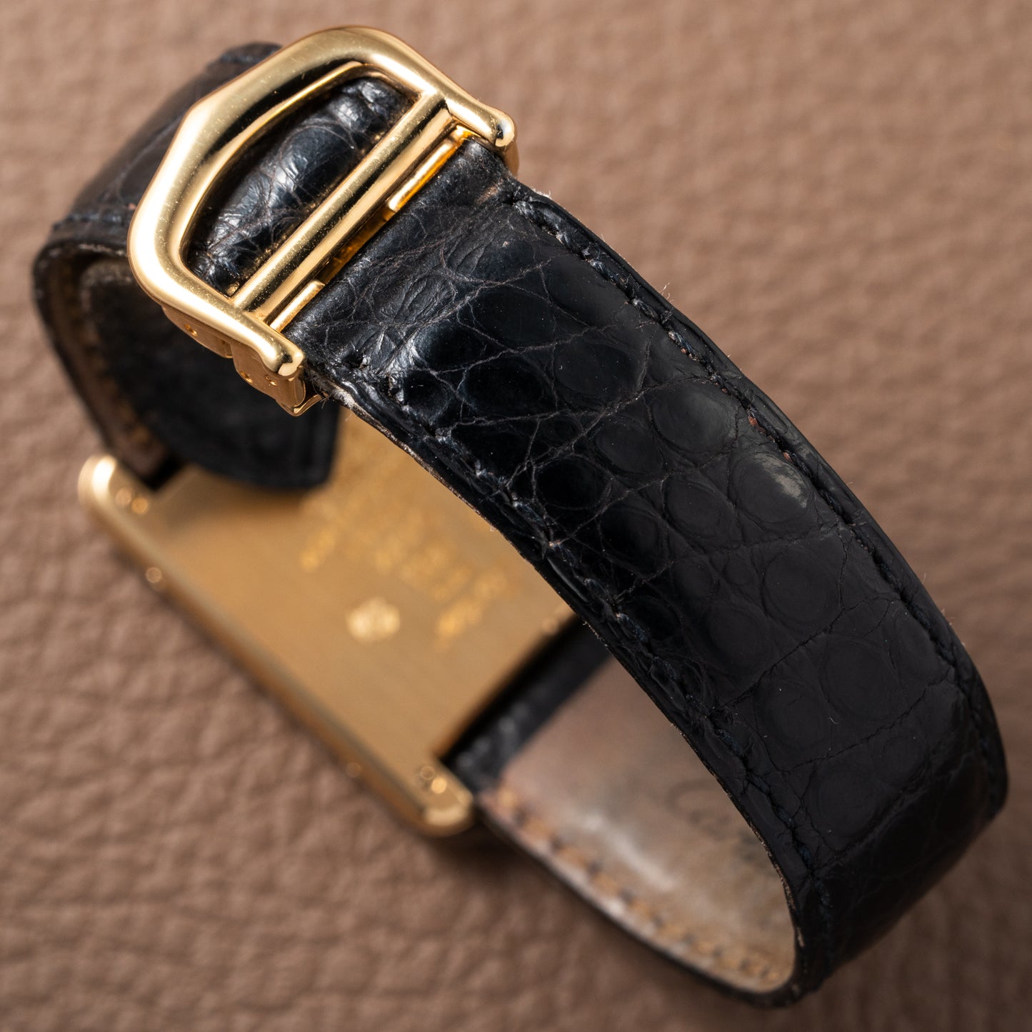 Cartier Tank Must de Vermeil Black Onyx Dial GM Ref 6 81006 1990s