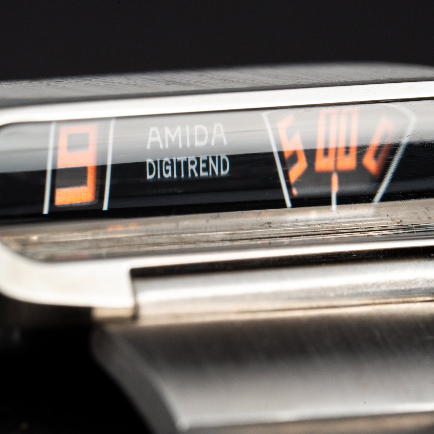 Amida Digitrend Manual Wind Driver's Watch Jump Hour LRD display rare 1970s