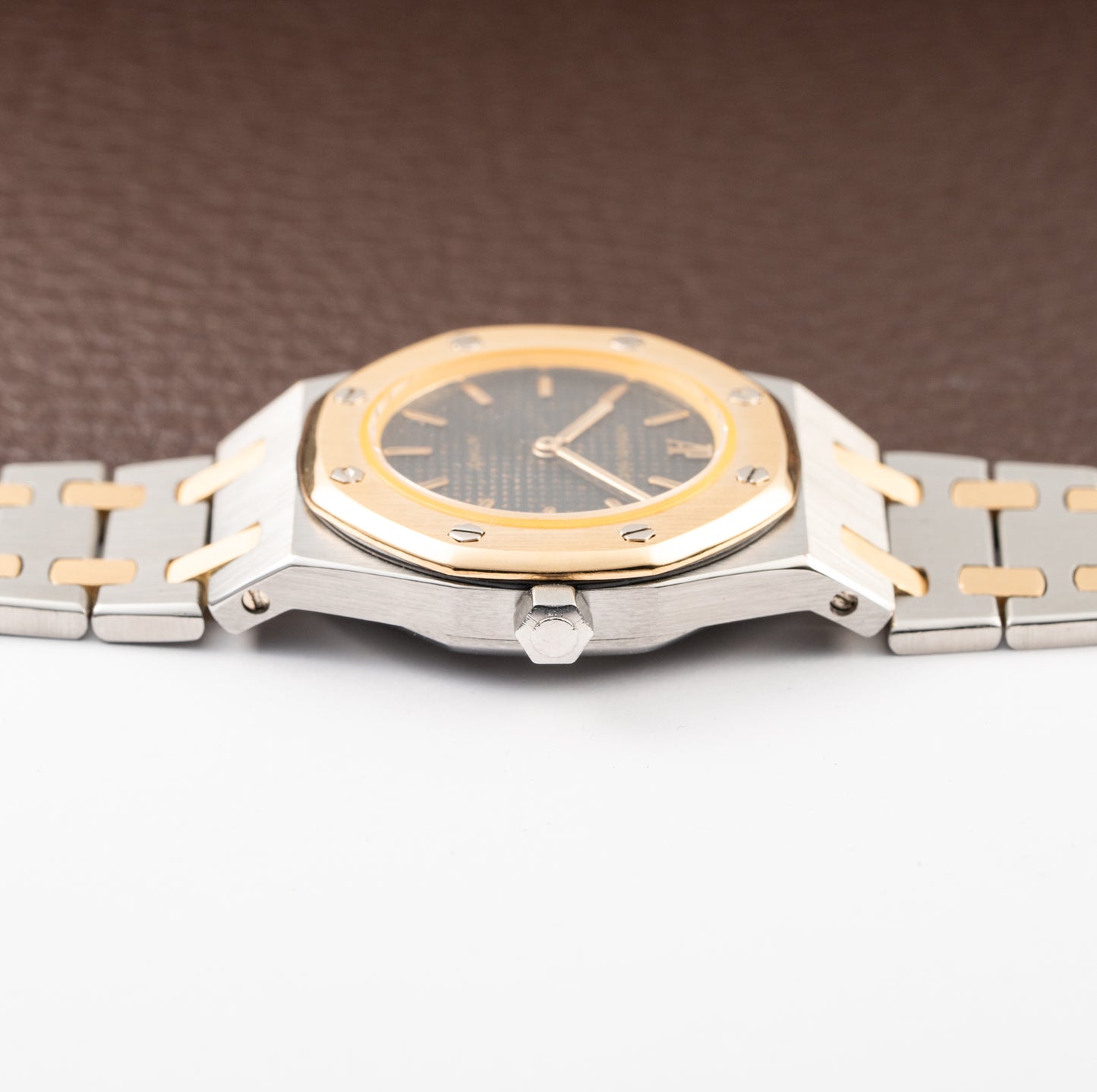 Audemars Piguet Royal Oak Lady Automatic Gold Steel Blue Tropical Dial Ref 8638SA