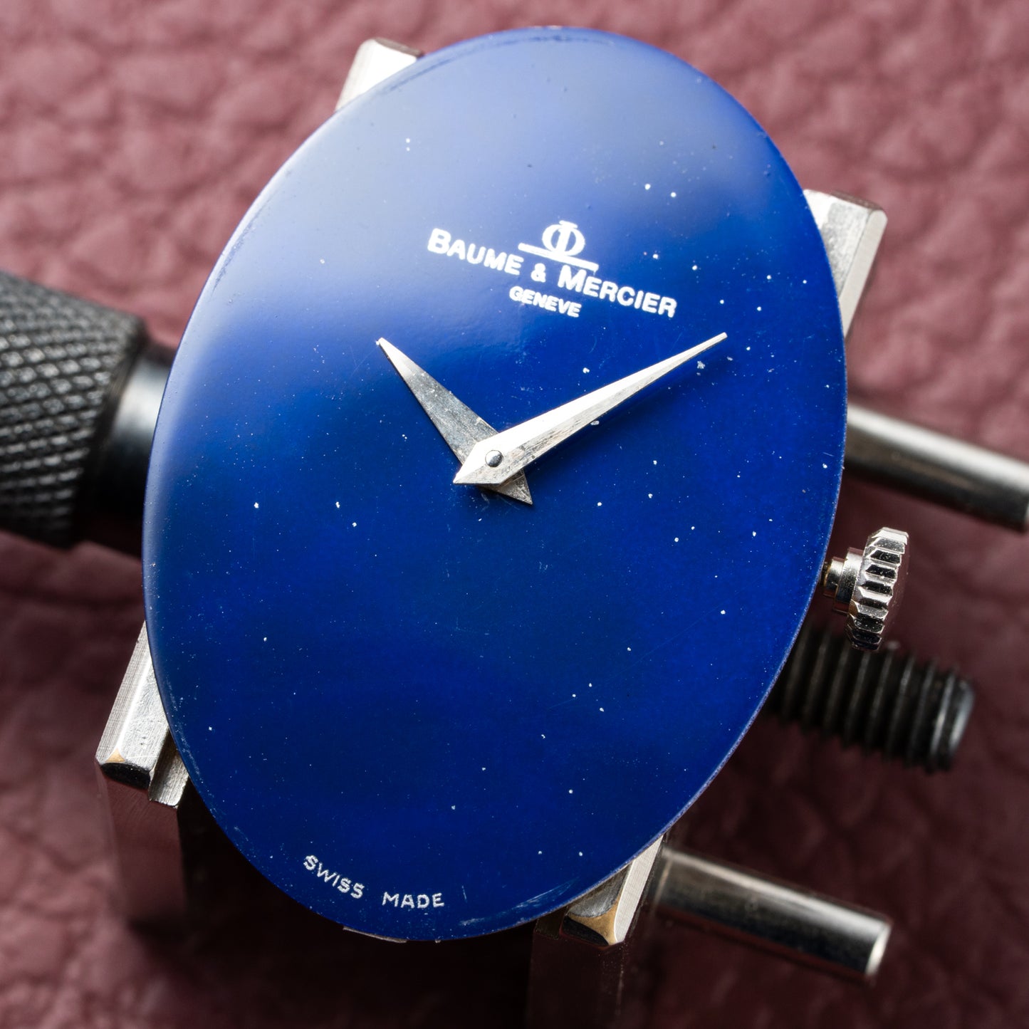 Baume & Mercier Baignoire Blue Ellipse 'night sky' 18k White Gold Ref 37055