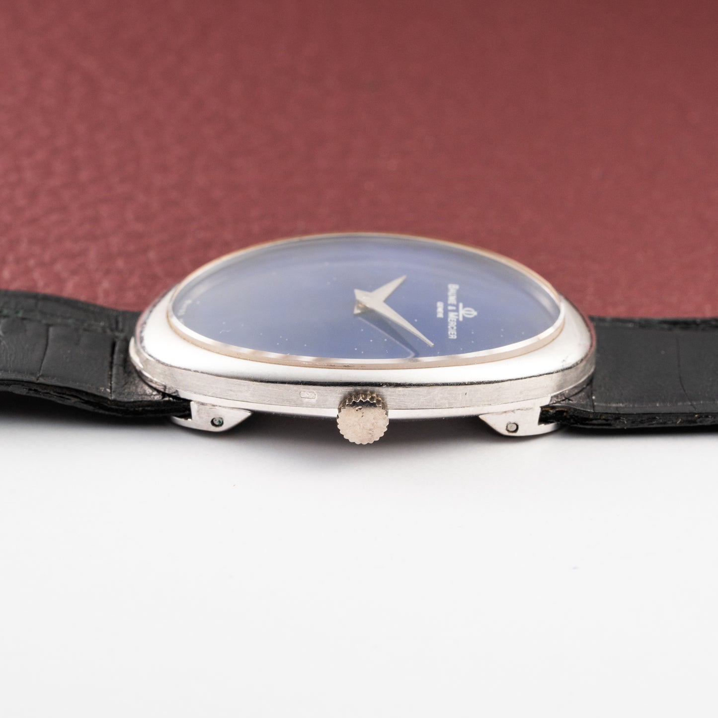 Baume & Mercier Baignoire Blue Ellipse 'night sky' 18k White Gold Ref 37055