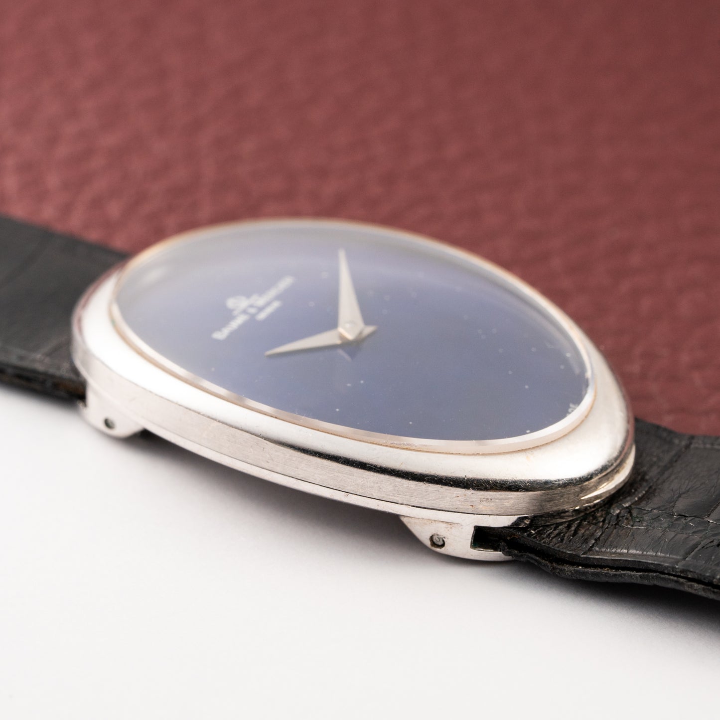 Baume & Mercier Baignoire Blue Ellipse 'night sky' 18k White Gold Ref 37055