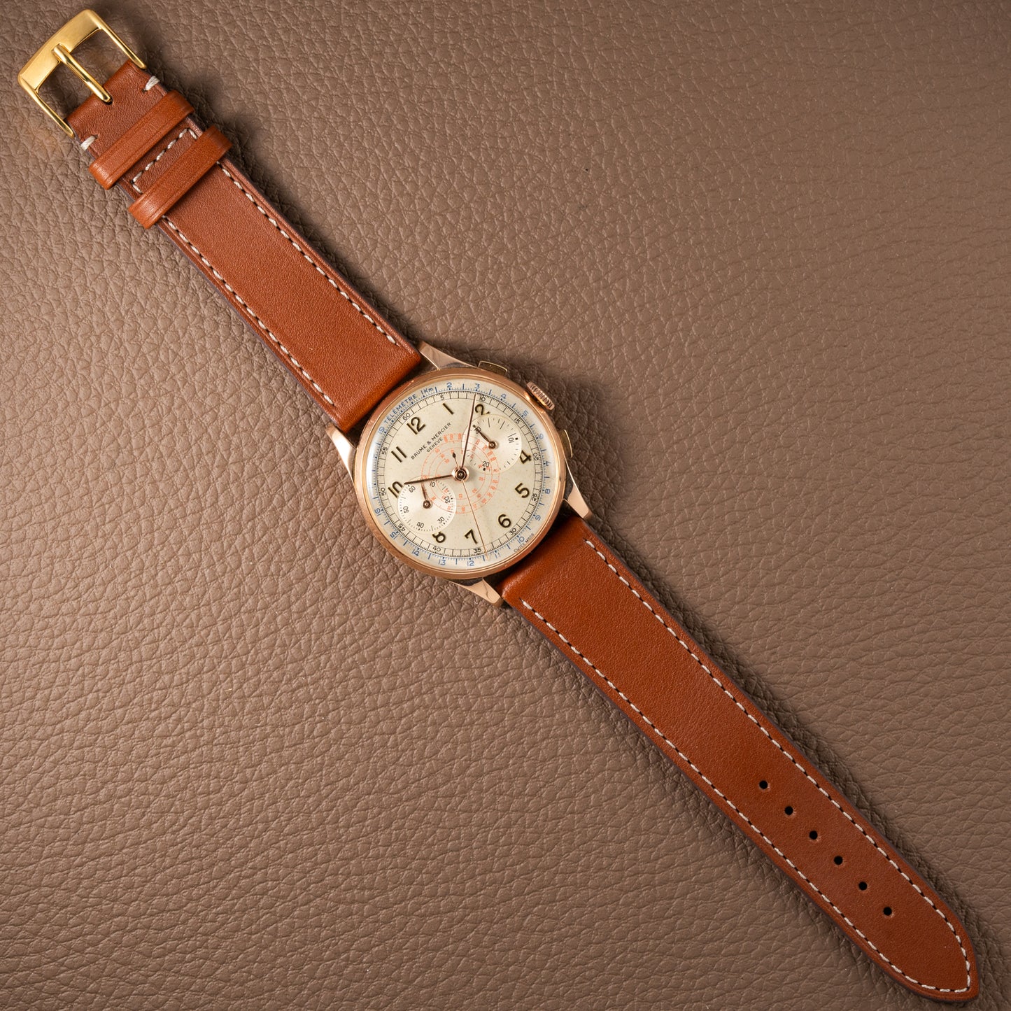 Baume & Mercier Genève Chronograph 18K Rosé Gold Oversize Ref. 3916