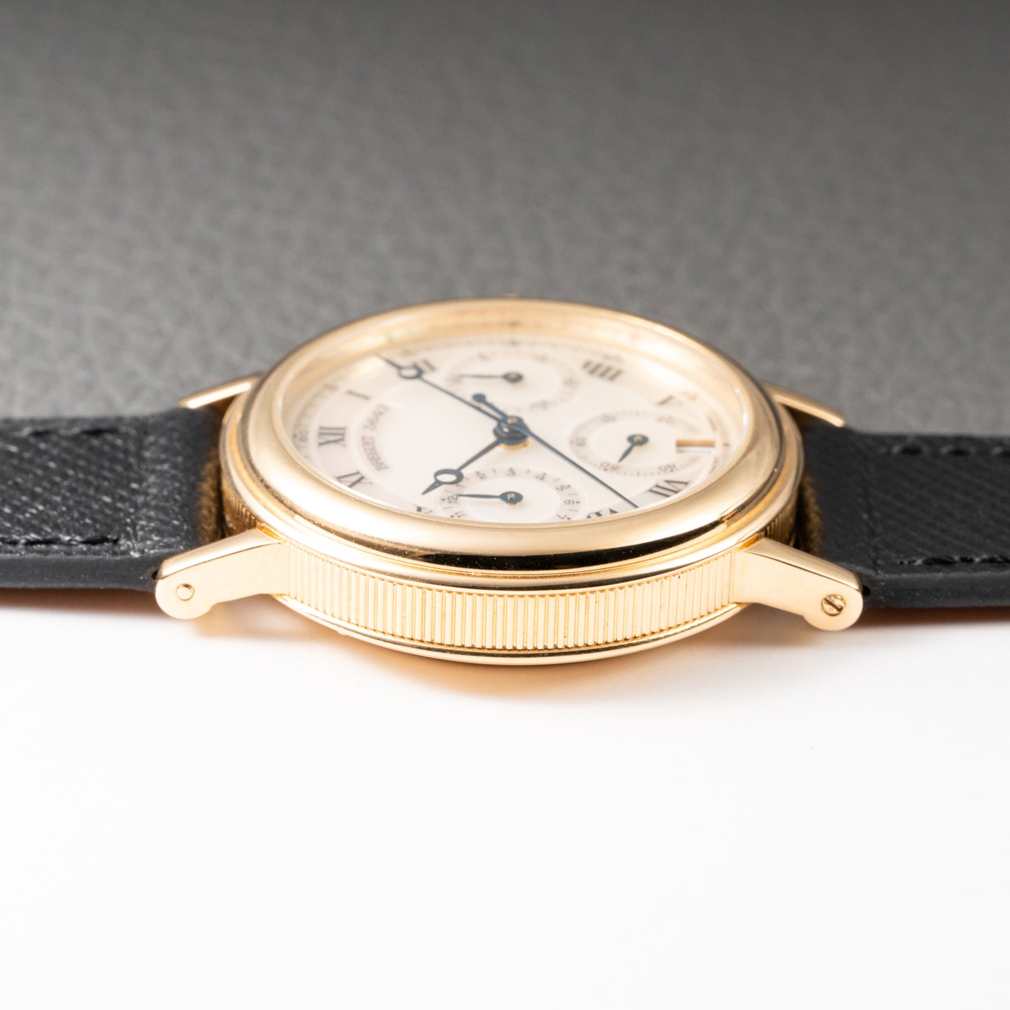 Breguet Marine Chronograph Mother of Pearl 18K Yellow Gold Automatic Ref 8490BA from 2010s
