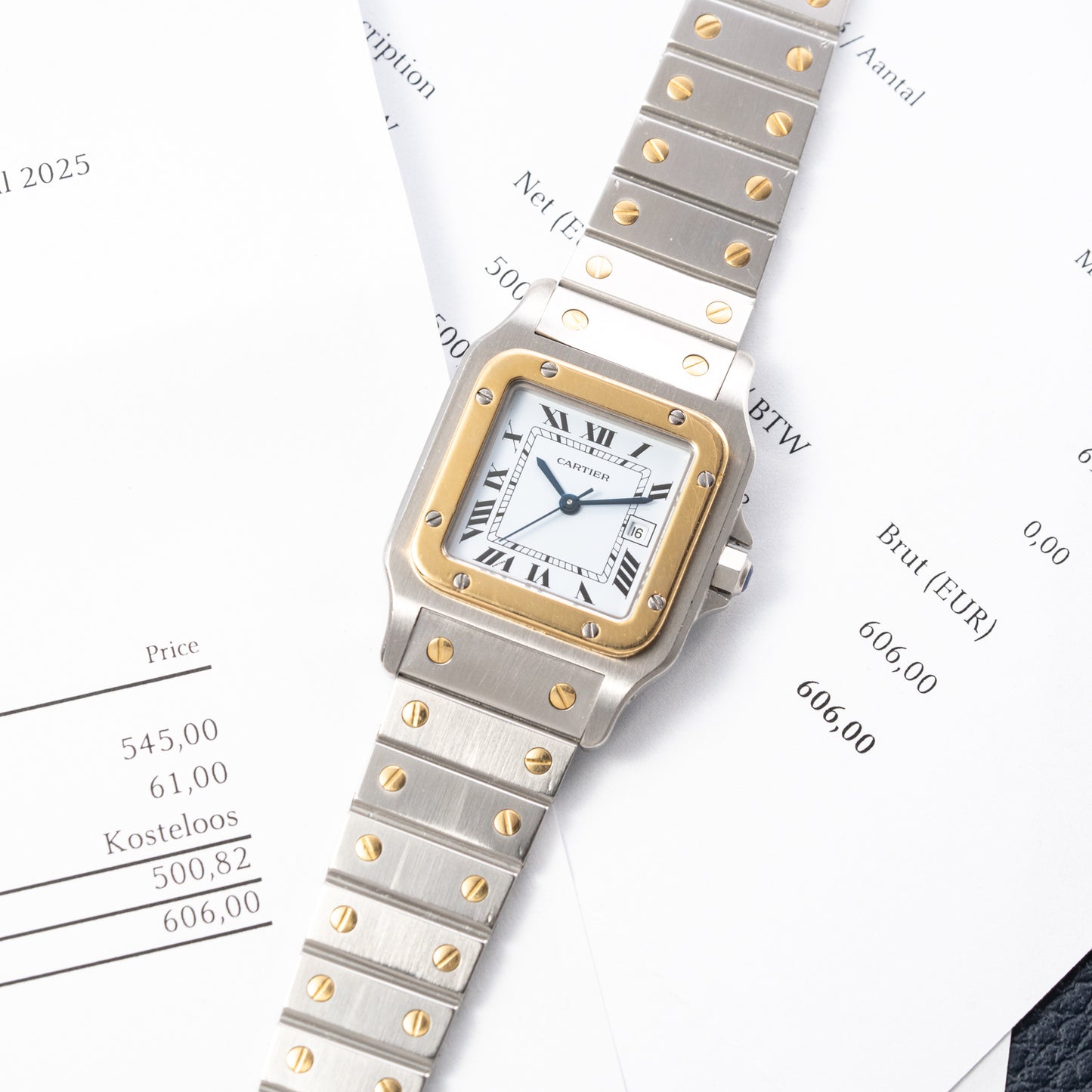 Cartier Santos Carrée Automatic Ref. 2961 Full Collector Set (1979 Papers, 2025 Cartier Service)
