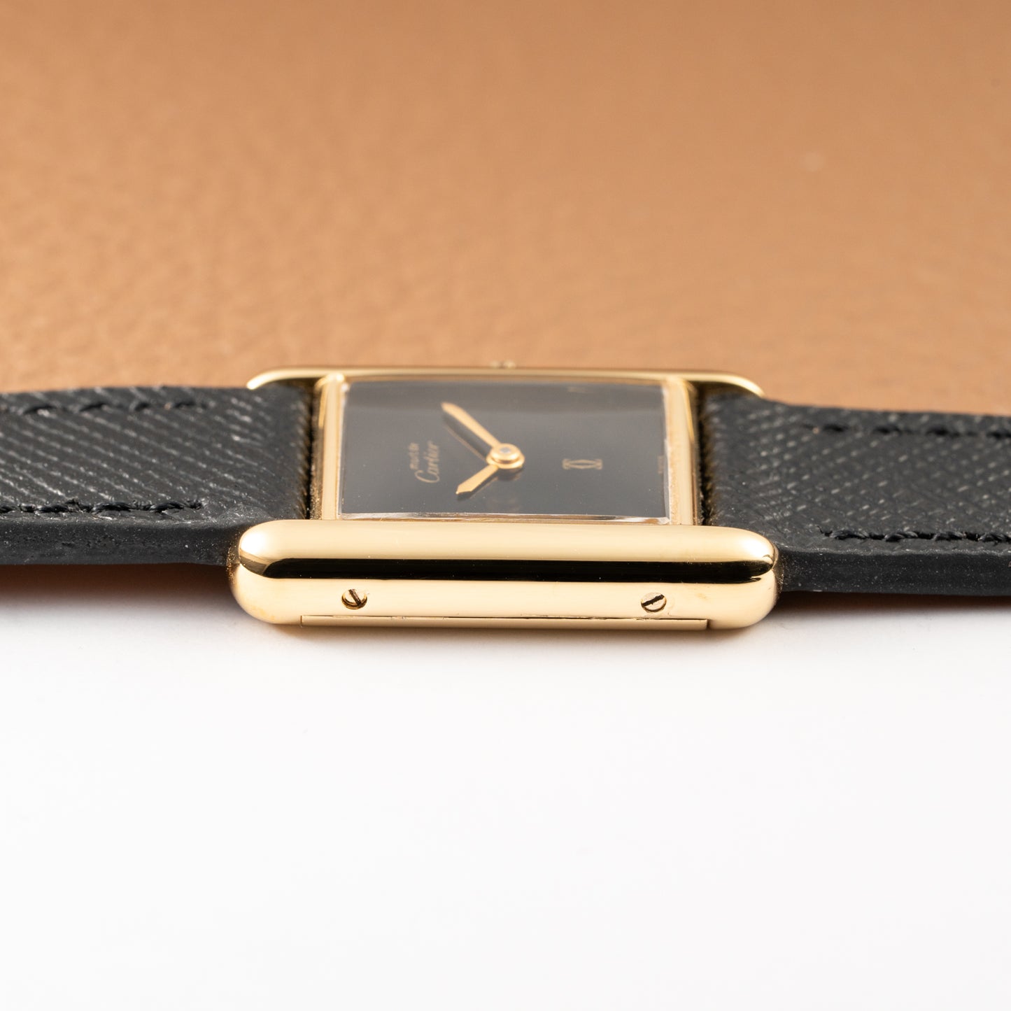 Cartier Tank Must de Vermeil Black 'onyx' Dial PM 1980s