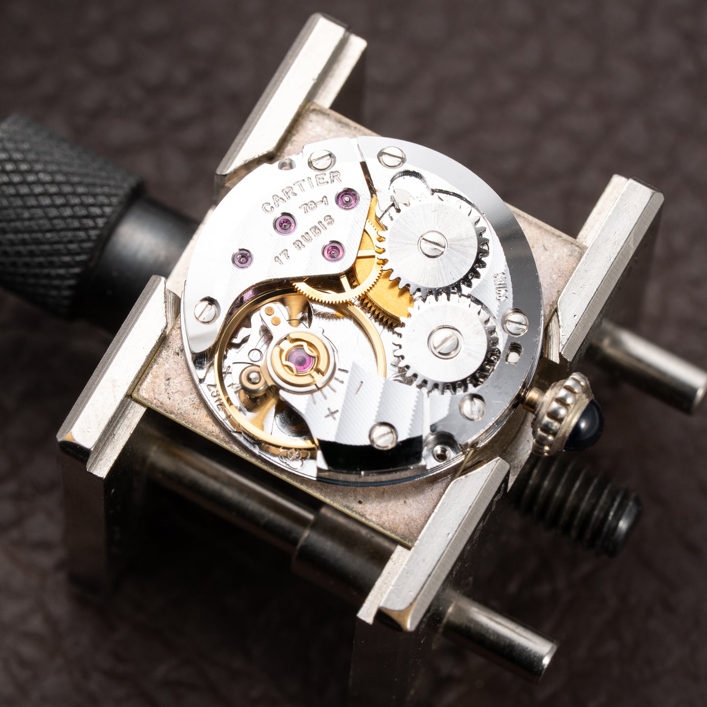 Cartier Must de Roman Lemon Dial Vermeil PM 1980s