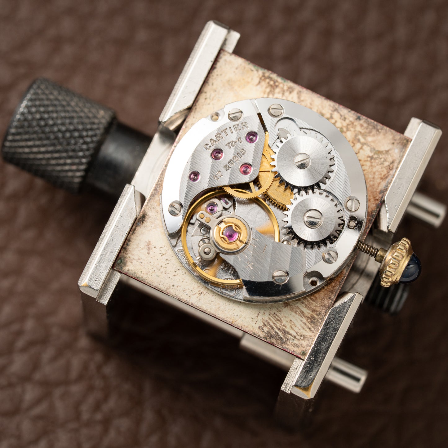 Cartier Must de Tank Vermeil Burgundy Ultra Full Set from 1981