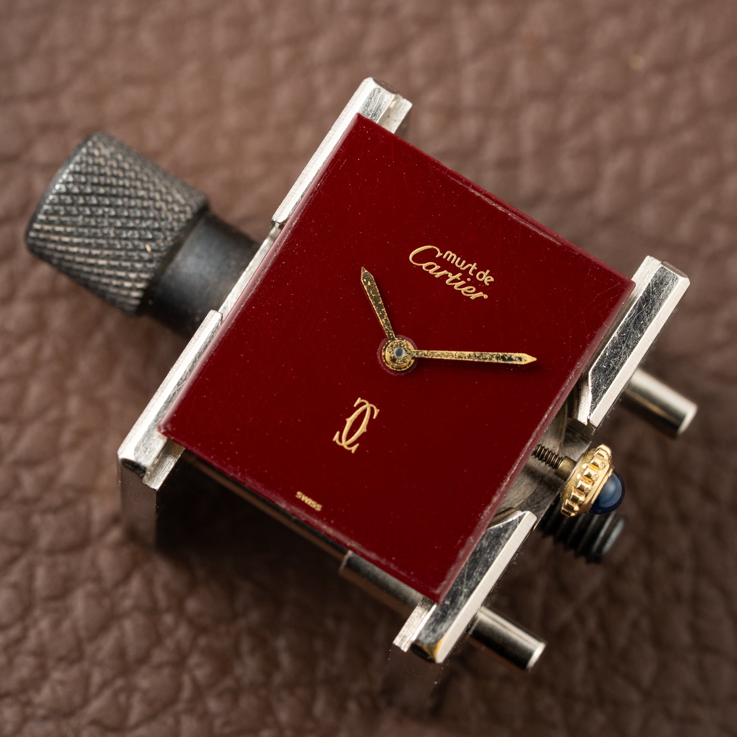 Cartier Must de Tank Vermeil Burgundy Ultra Full Set from 1981