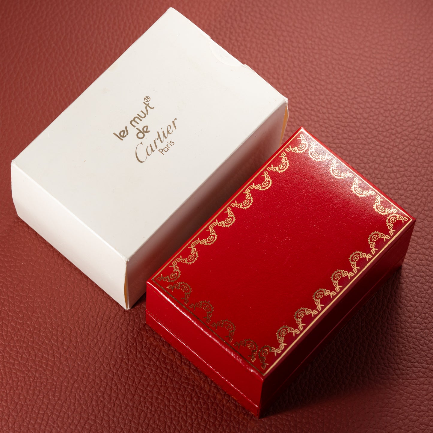 Cartier Must de Tank Vermeil Burgundy Ultra Full Set from 1981