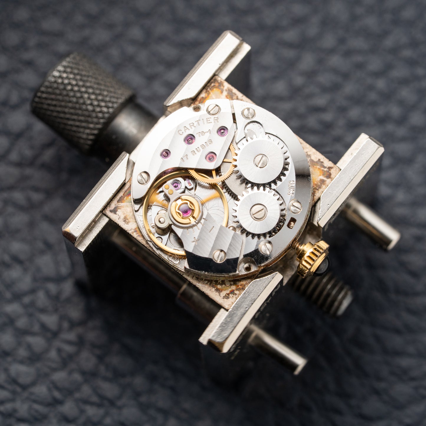 Cartier Tank Must de Vermeil Black Dial PM 1980s