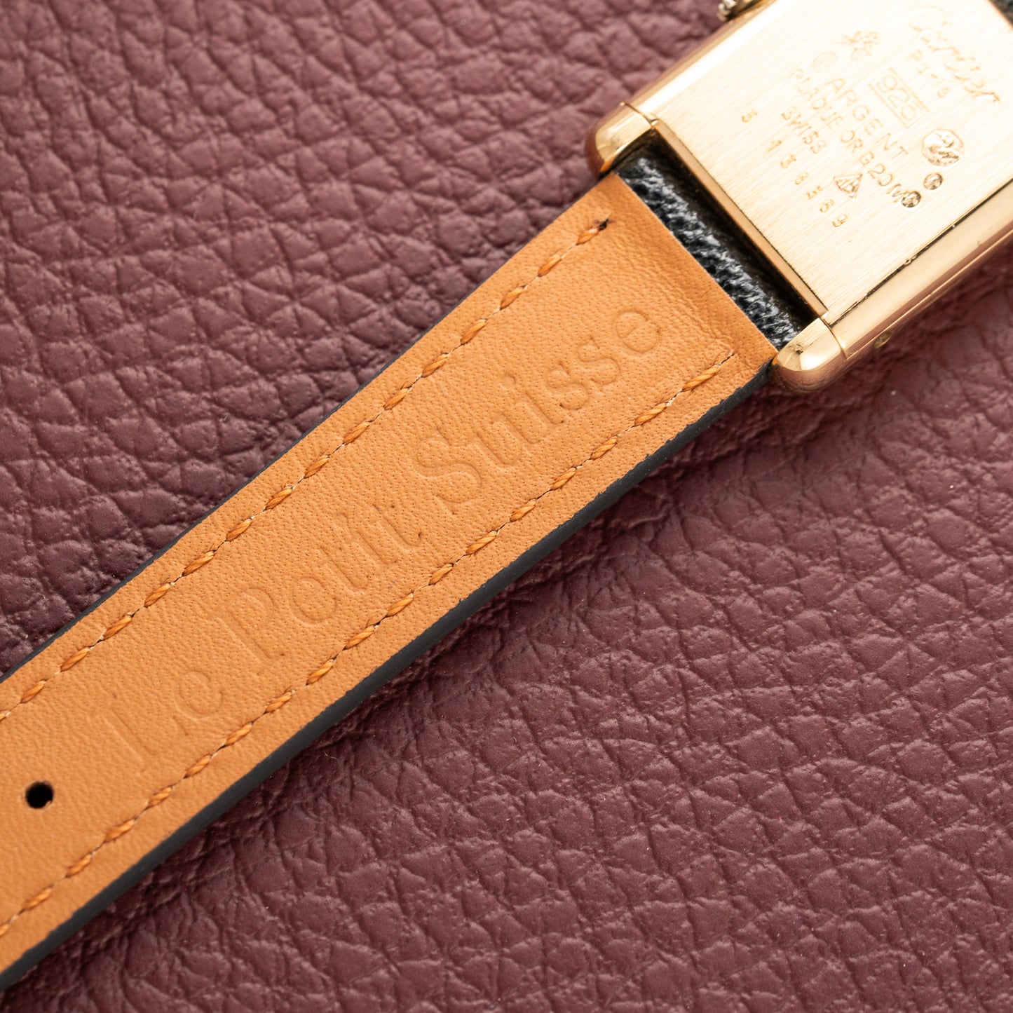 Cartier Tank Must de Vermeil Black Dial PM 1980s