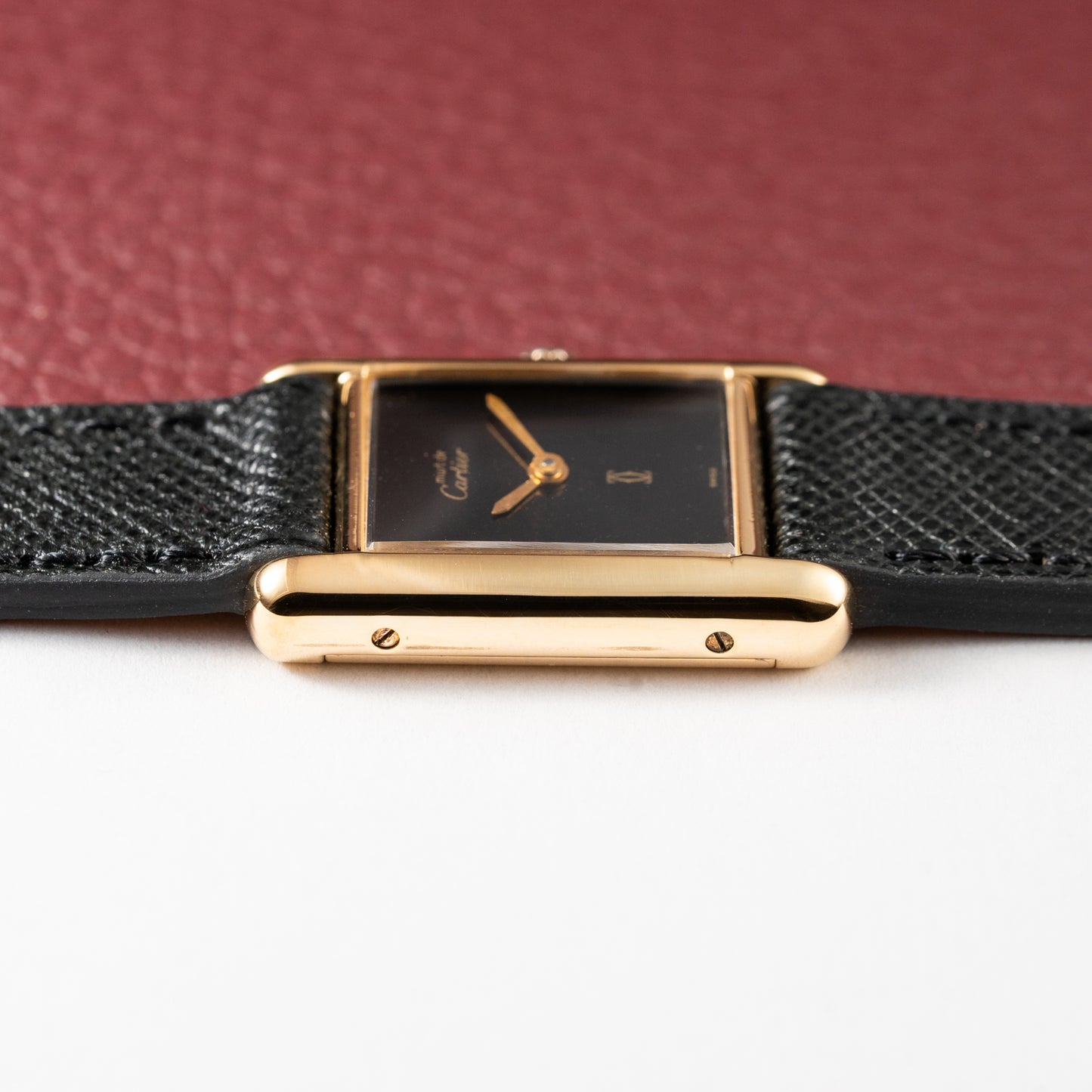 Cartier Tank Must de Vermeil Black Dial PM 1980s