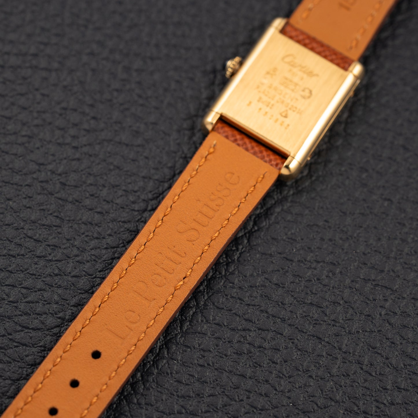 Cartier Tank Vermeil Full Set Roman Lemon Dial from 1981