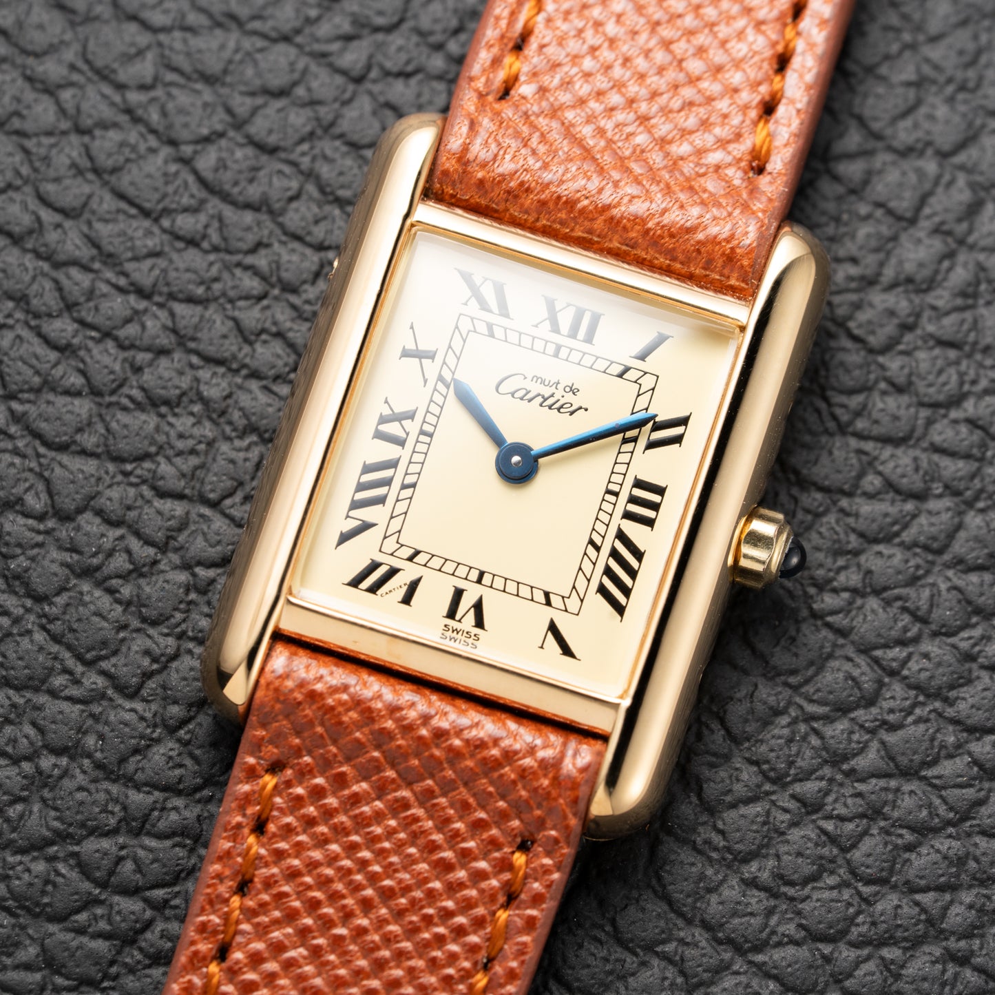 Cartier Must de Tank Vermeil Lemon Roman Dial Reference 3 66001