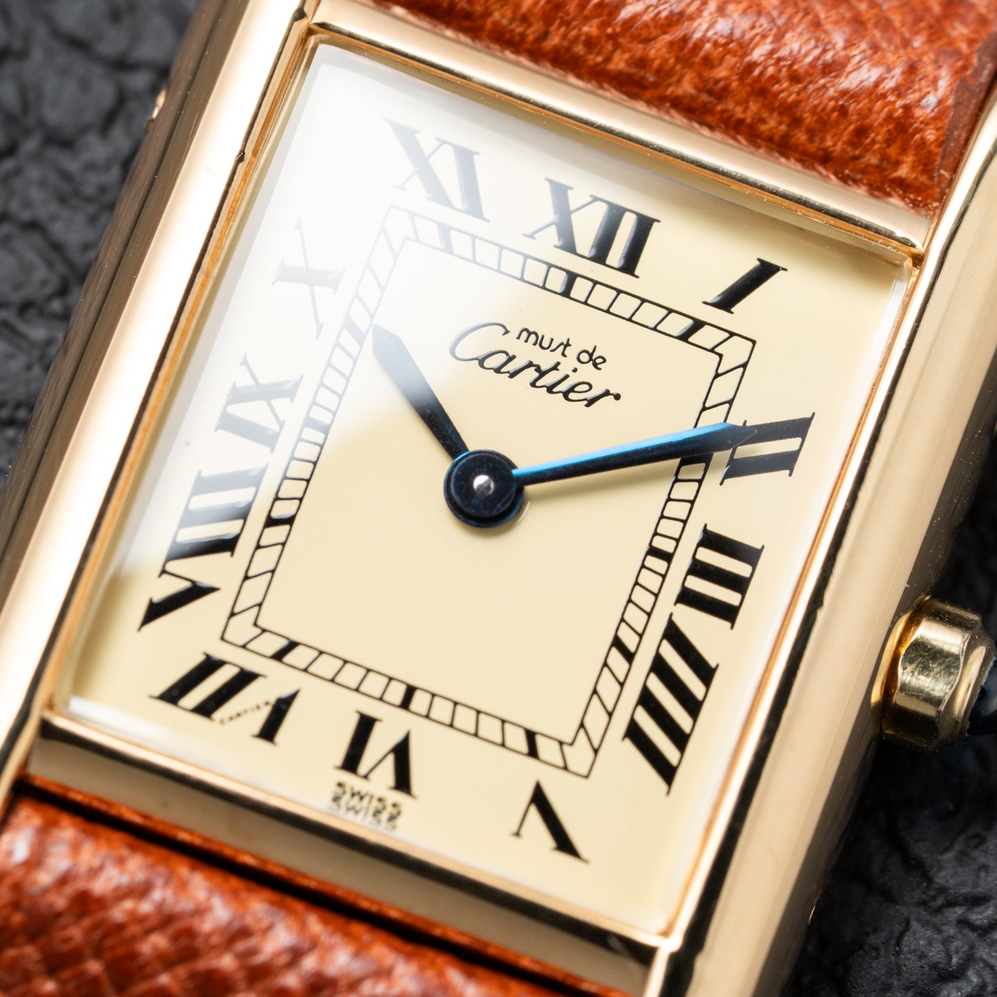 Cartier Must de Tank Vermeil Lemon Roman Dial Reference 3 66001
