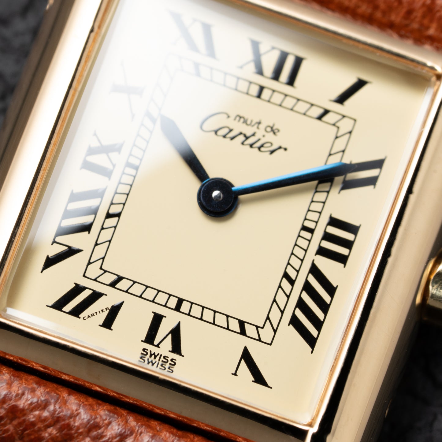 Cartier Must de Tank Vermeil Lemon Roman Dial Reference 3 66001