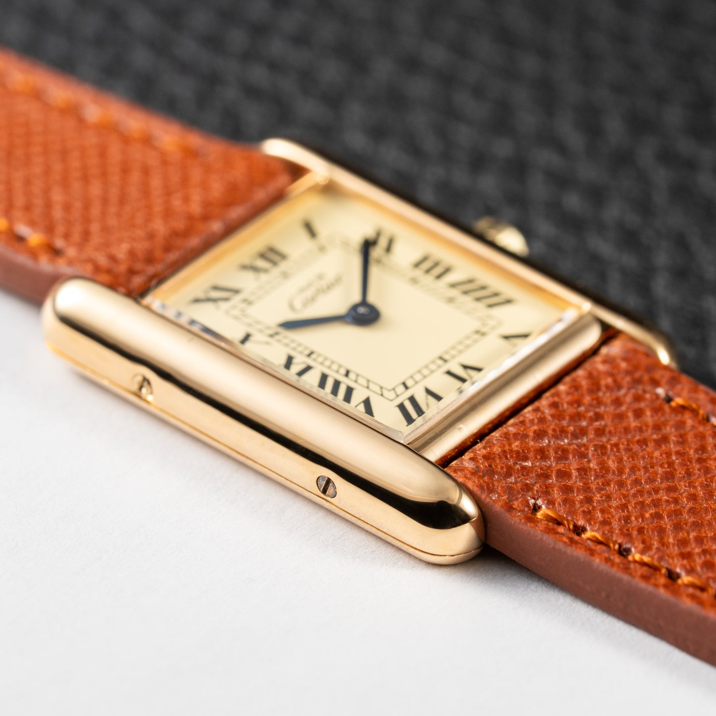 Cartier Must de Tank Vermeil Lemon Roman Dial Reference 3 66001