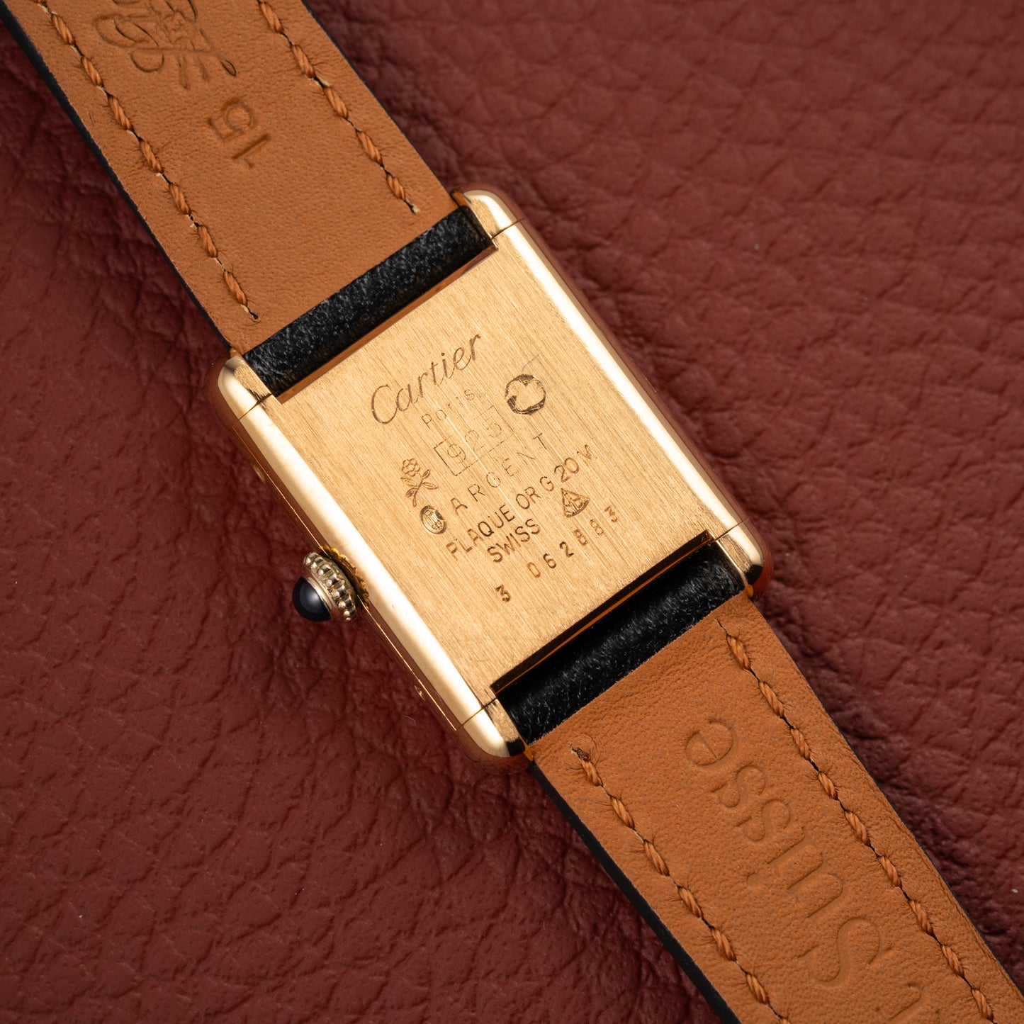Cartier Tank Vermeil Roman Lemon Dial PM