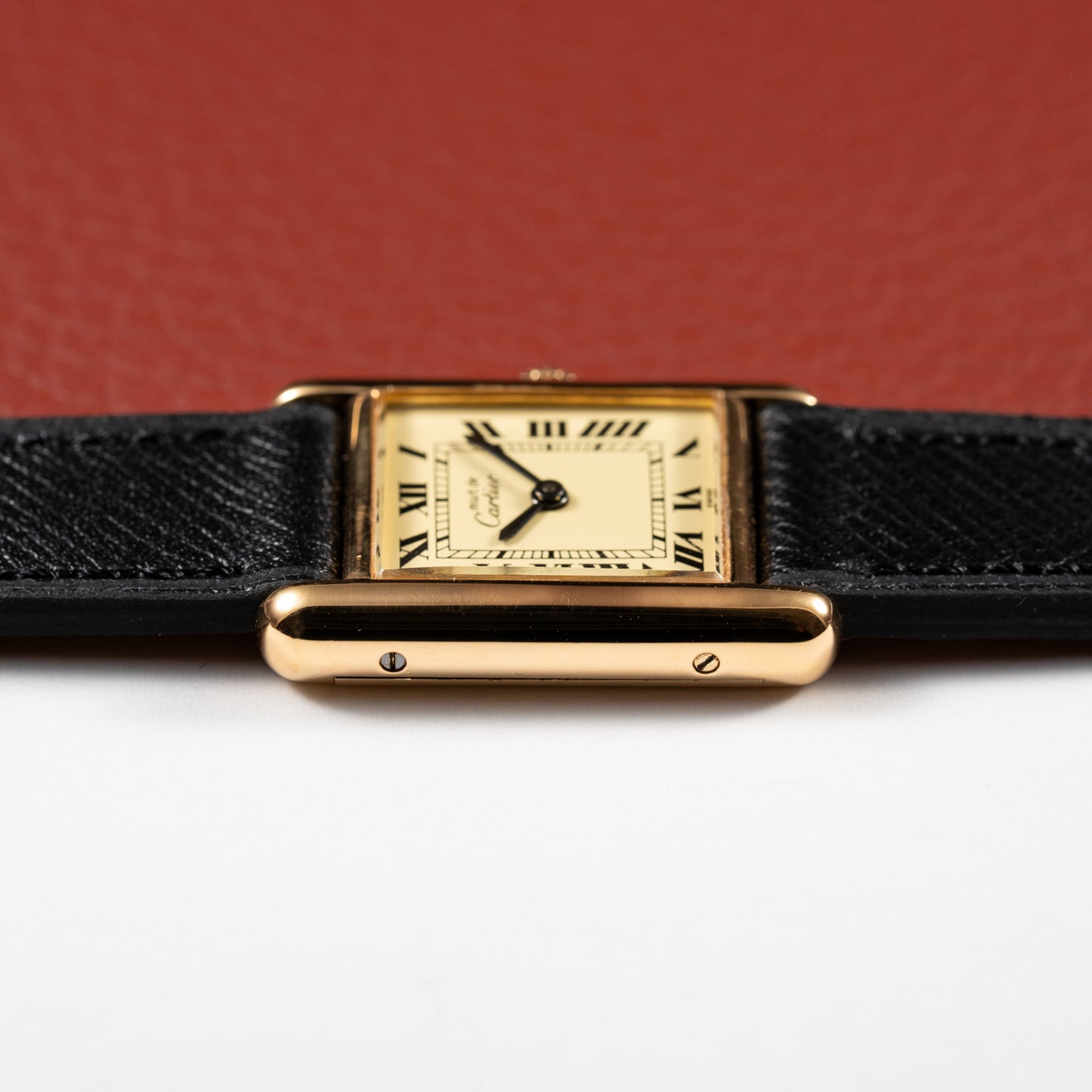 Cartier Tank Vermeil Roman Lemon Dial PM