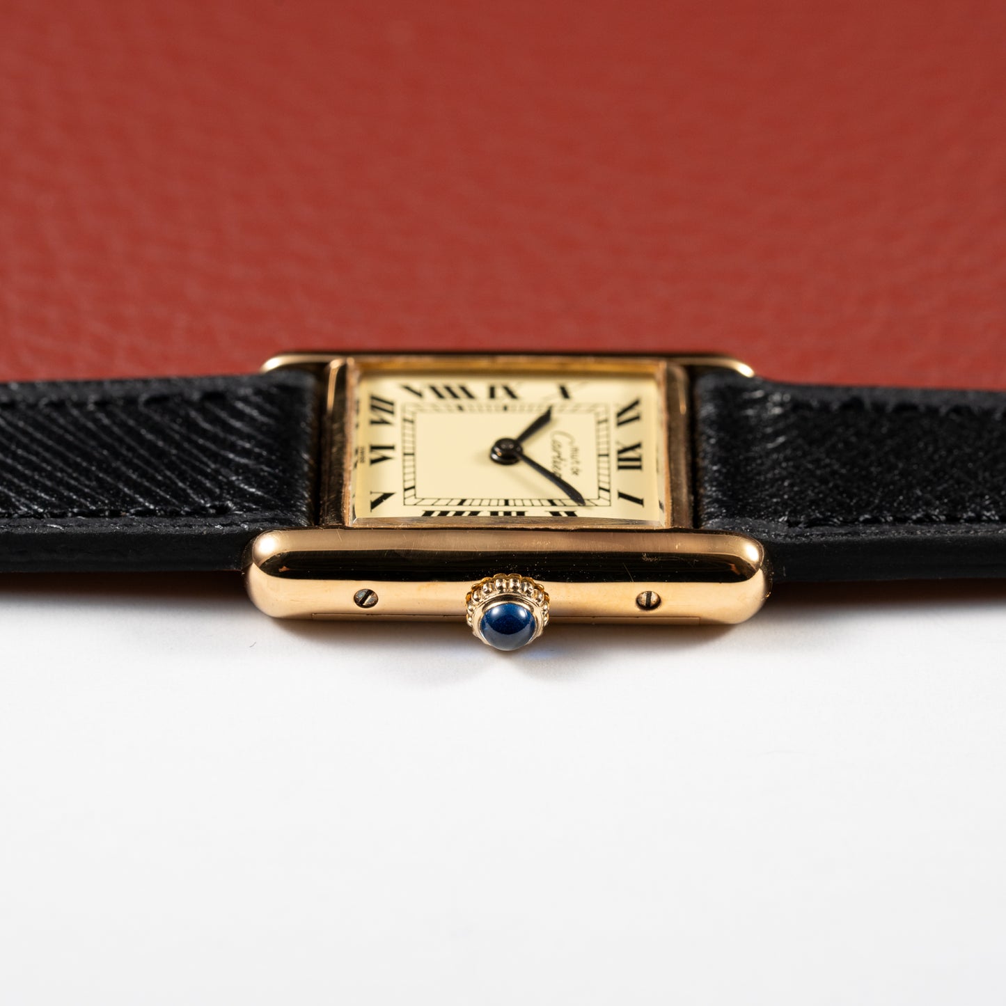 Cartier Tank Vermeil Roman Lemon Dial PM