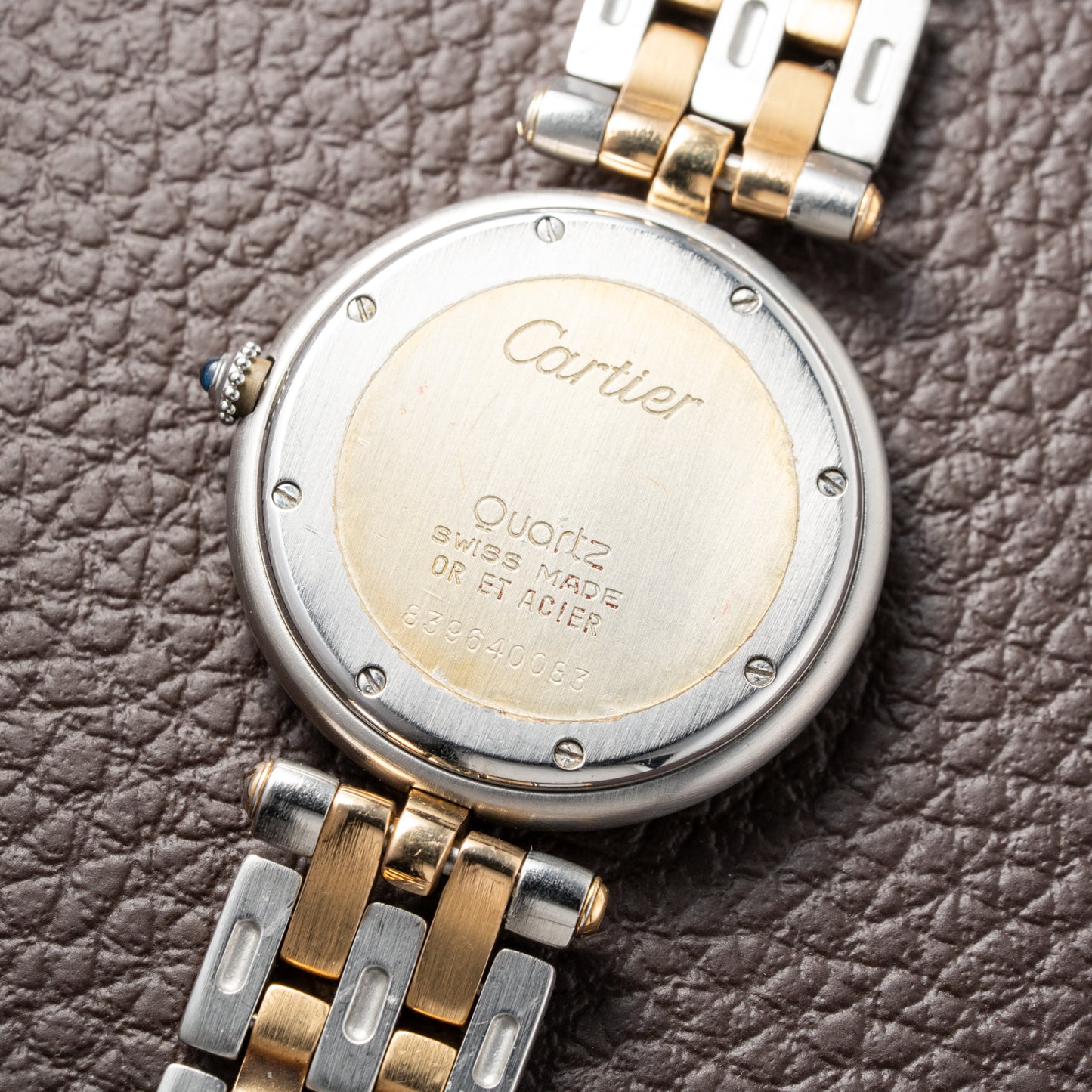 Cartier Panthère Ronde Vendôme Gold Steel Two Row Ref. 183964 from 1991 Full Set
