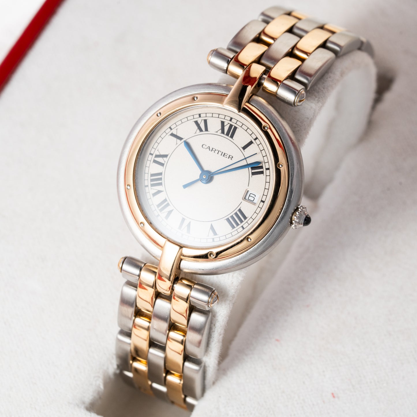 Cartier Panthère Ronde Vendôme Gold Steel Two Row Ref. 183964 from 1991 Full Set