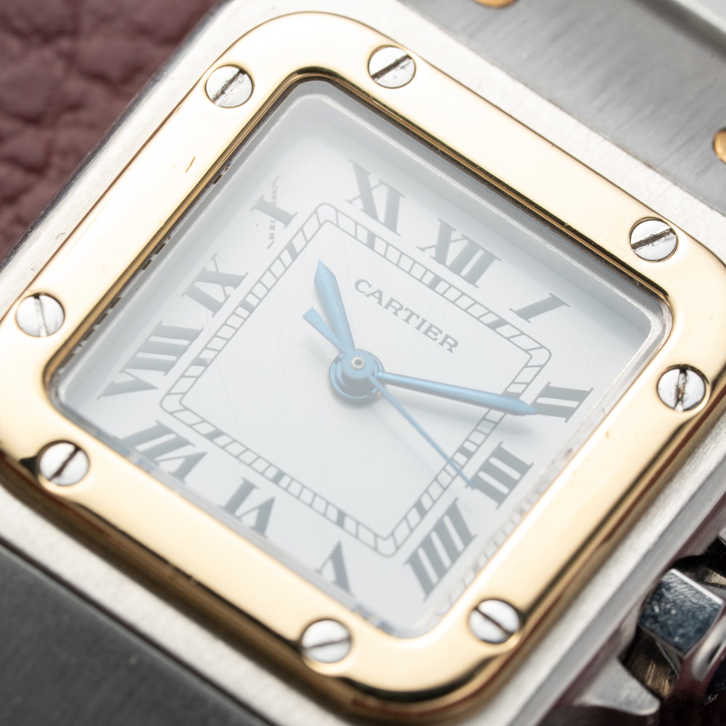 Cartier Santos Automatic Gold Steel PM 1990s Ref. 0902