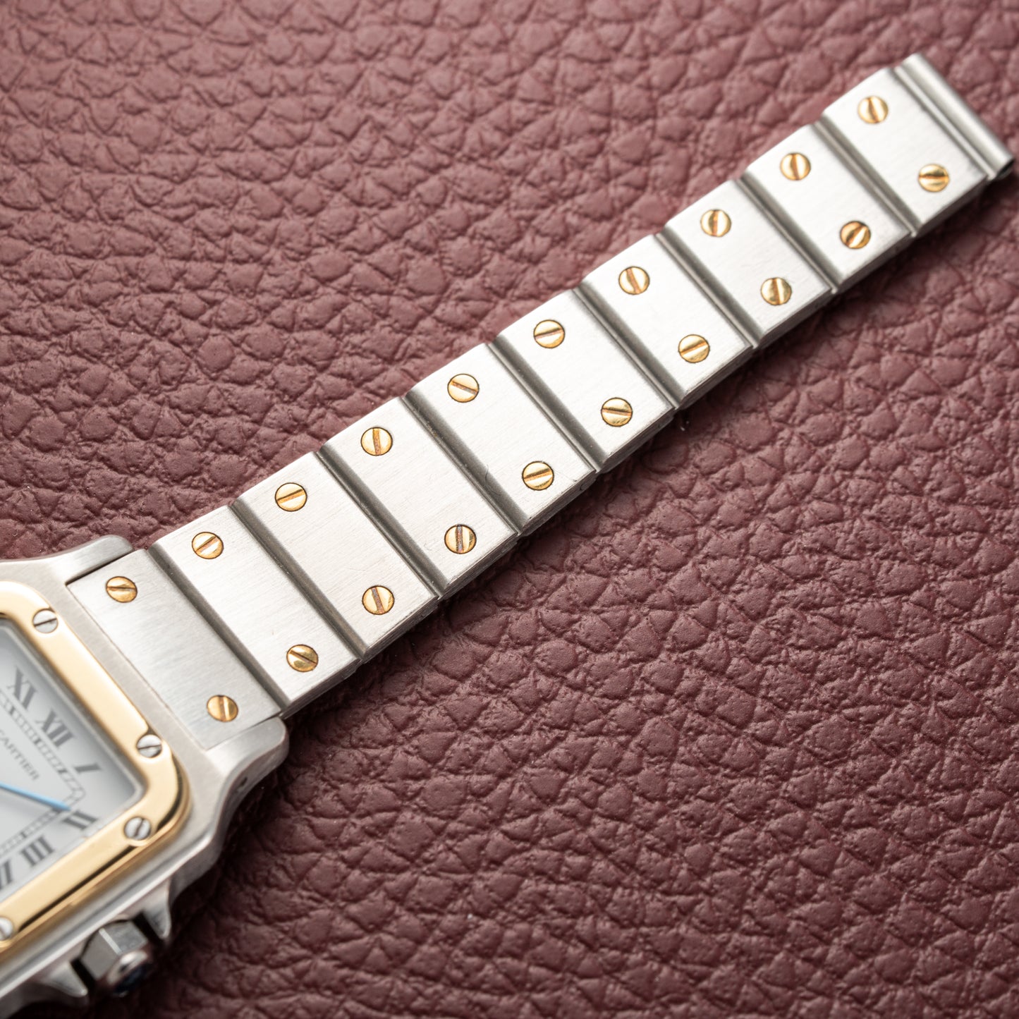 Cartier Santos Automatic Gold Steel PM 1990s Ref. 0902
