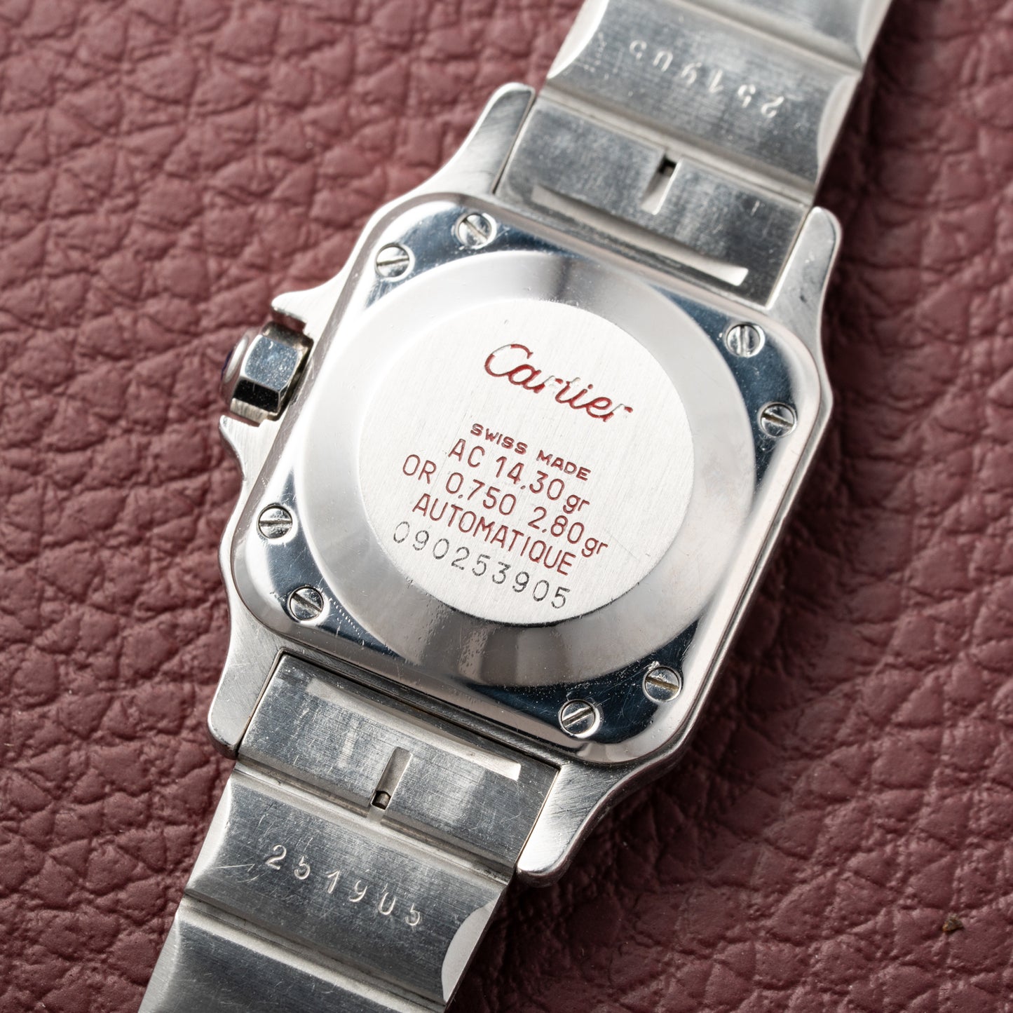 Cartier Santos Automatic Gold Steel PM 1990s Ref. 0902