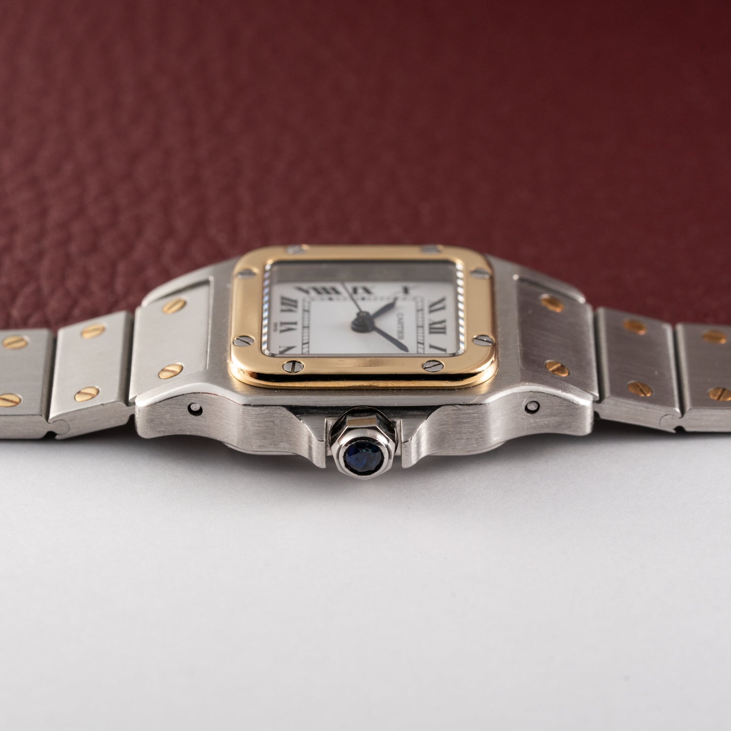 Cartier Santos Automatic Gold Steel PM 1990s Ref. 0902