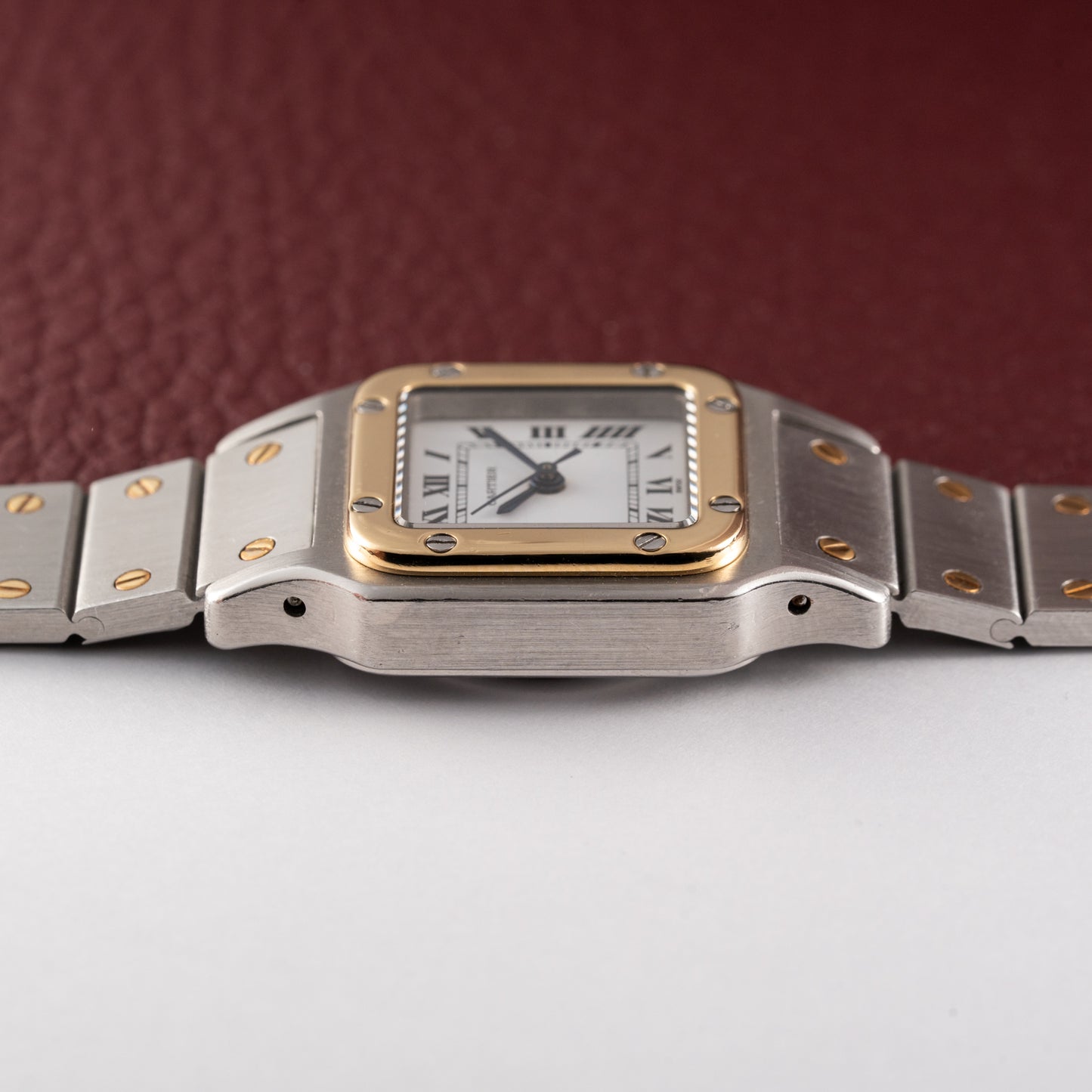 Cartier Santos Automatic Gold Steel PM 1990s Ref. 0902