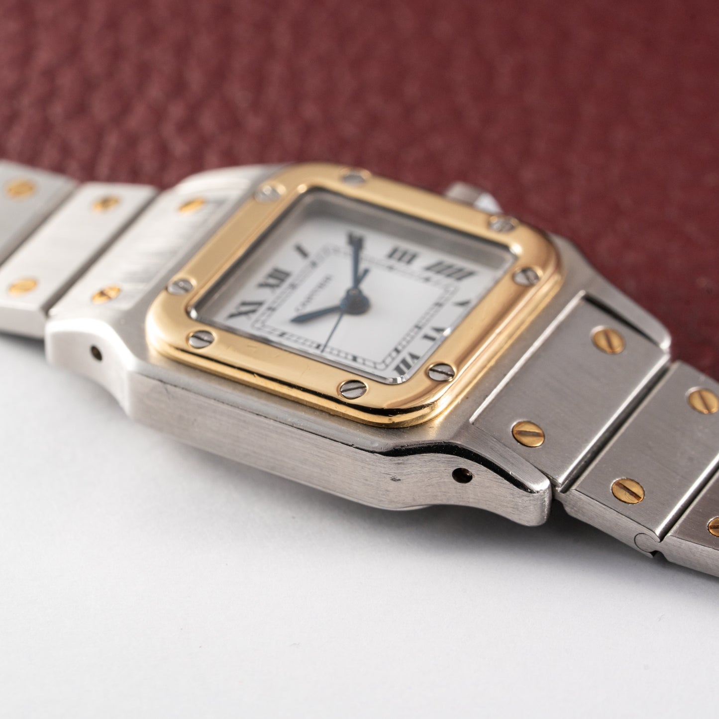 Cartier Santos Automatic Gold Steel PM 1990s Ref. 0902