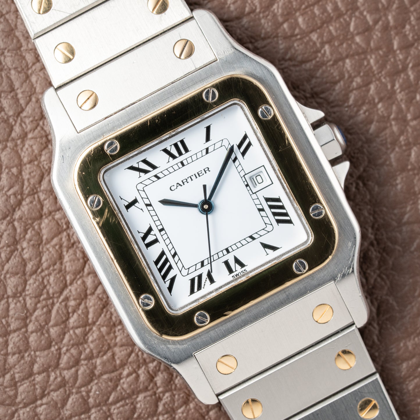 Cartier Santos Carrée Automatic Full Set from 1987 Ref. 2961