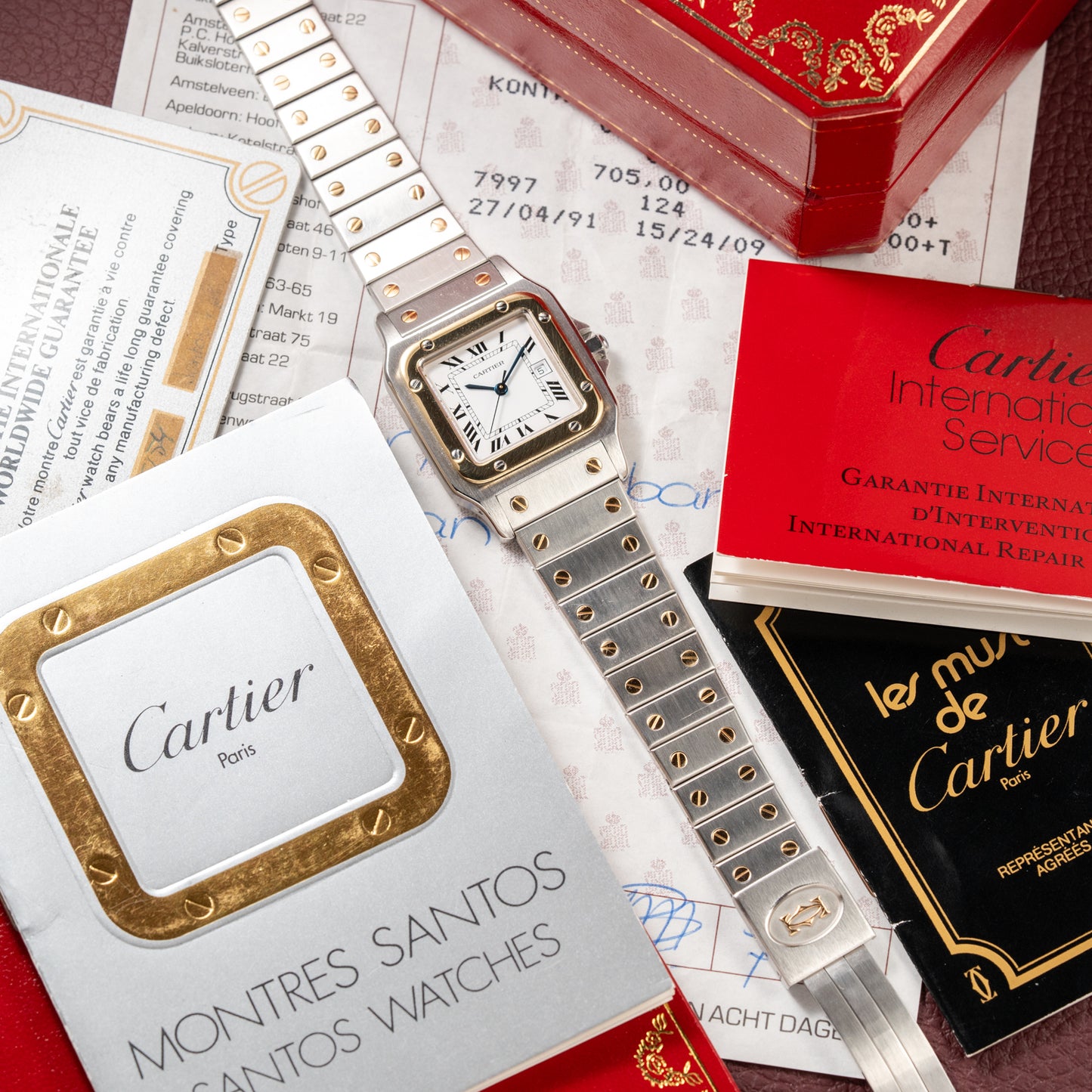 Cartier Santos Carrée Automatic Ref. 2961 Full Set from 1981