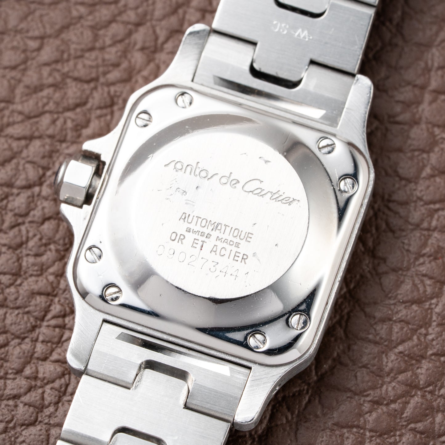 Cartier Santos Carrée Lady PM Grey Ghost Dial Ref 0902 from 1990s