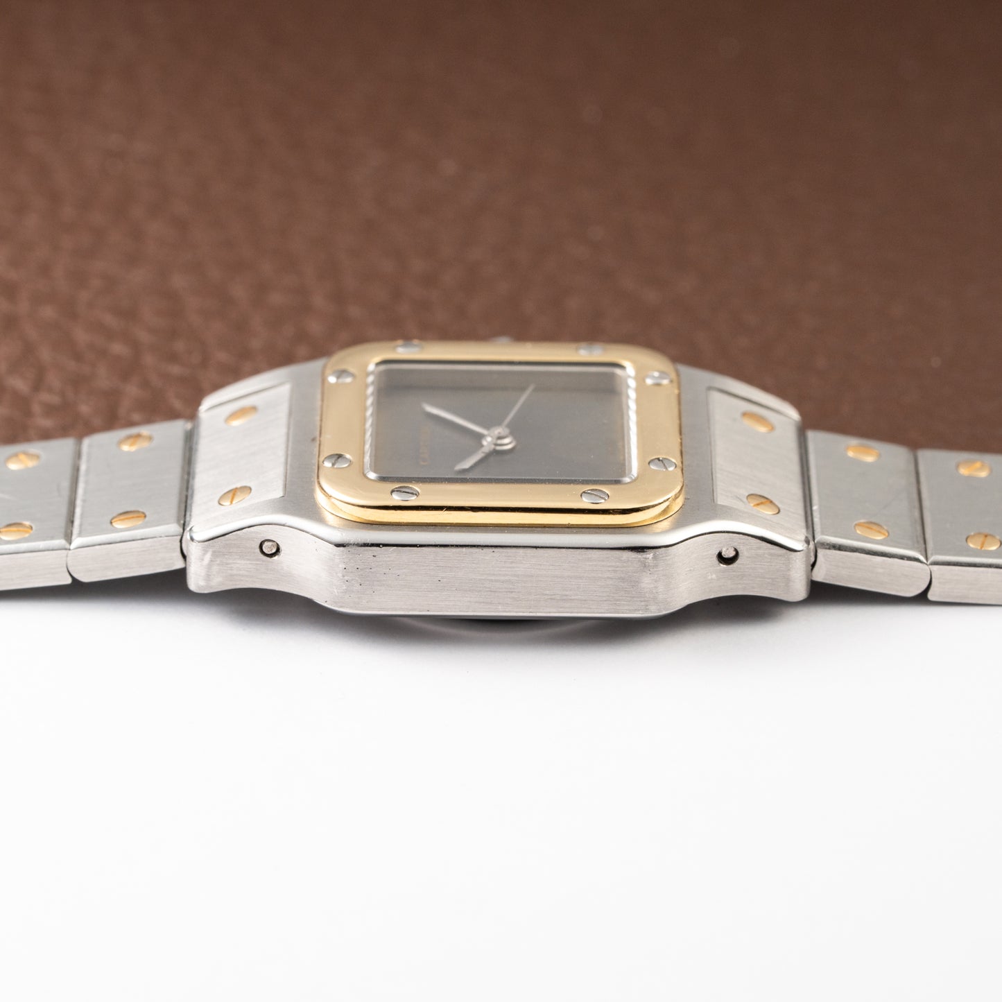 Cartier Santos Carrée Lady PM Grey Ghost Dial Ref 0902 from 1990s