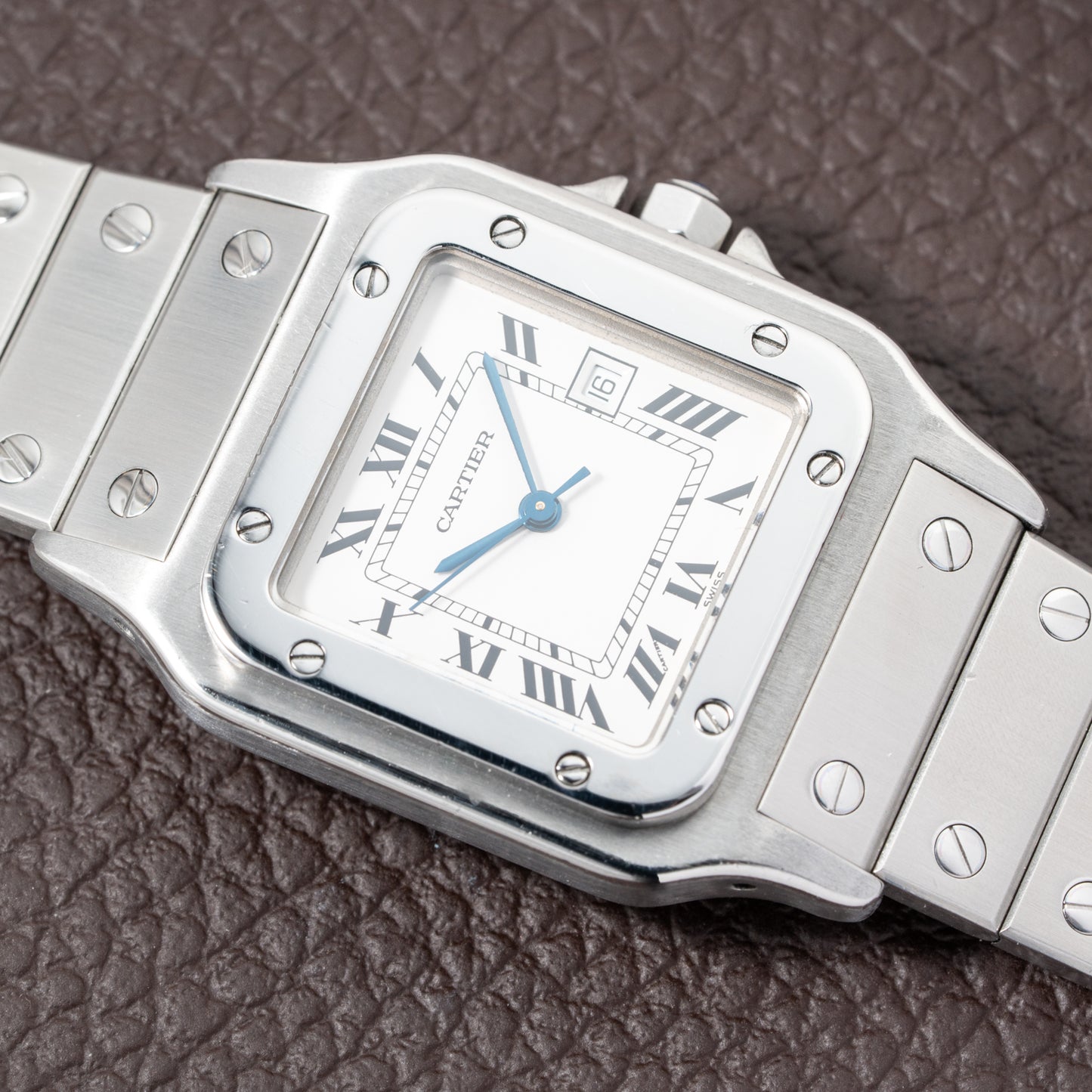 Cartier Santos Carrée Automatic Ref 2960 Full Set from 1985