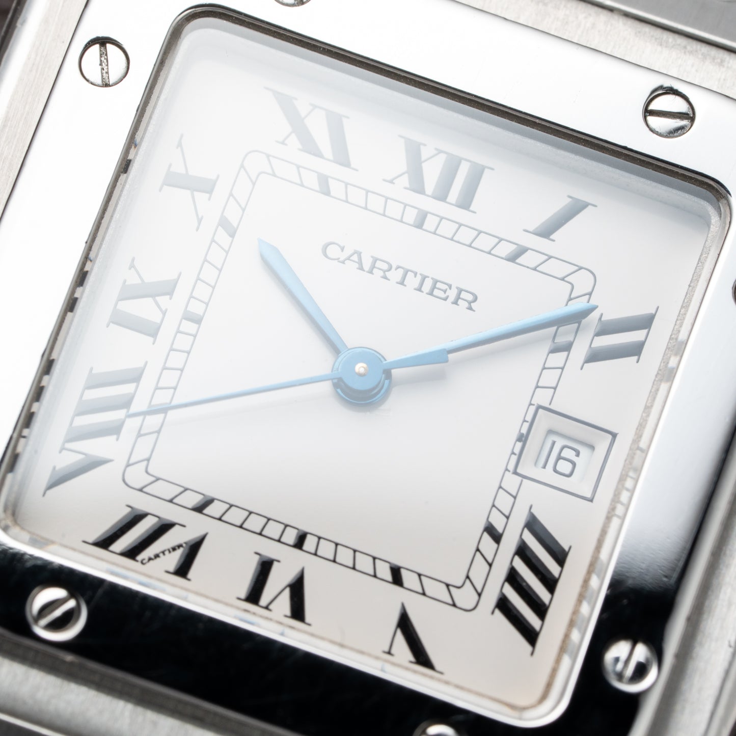 Cartier Santos Carrée Automatic Ref 2960 Full Set from 1985