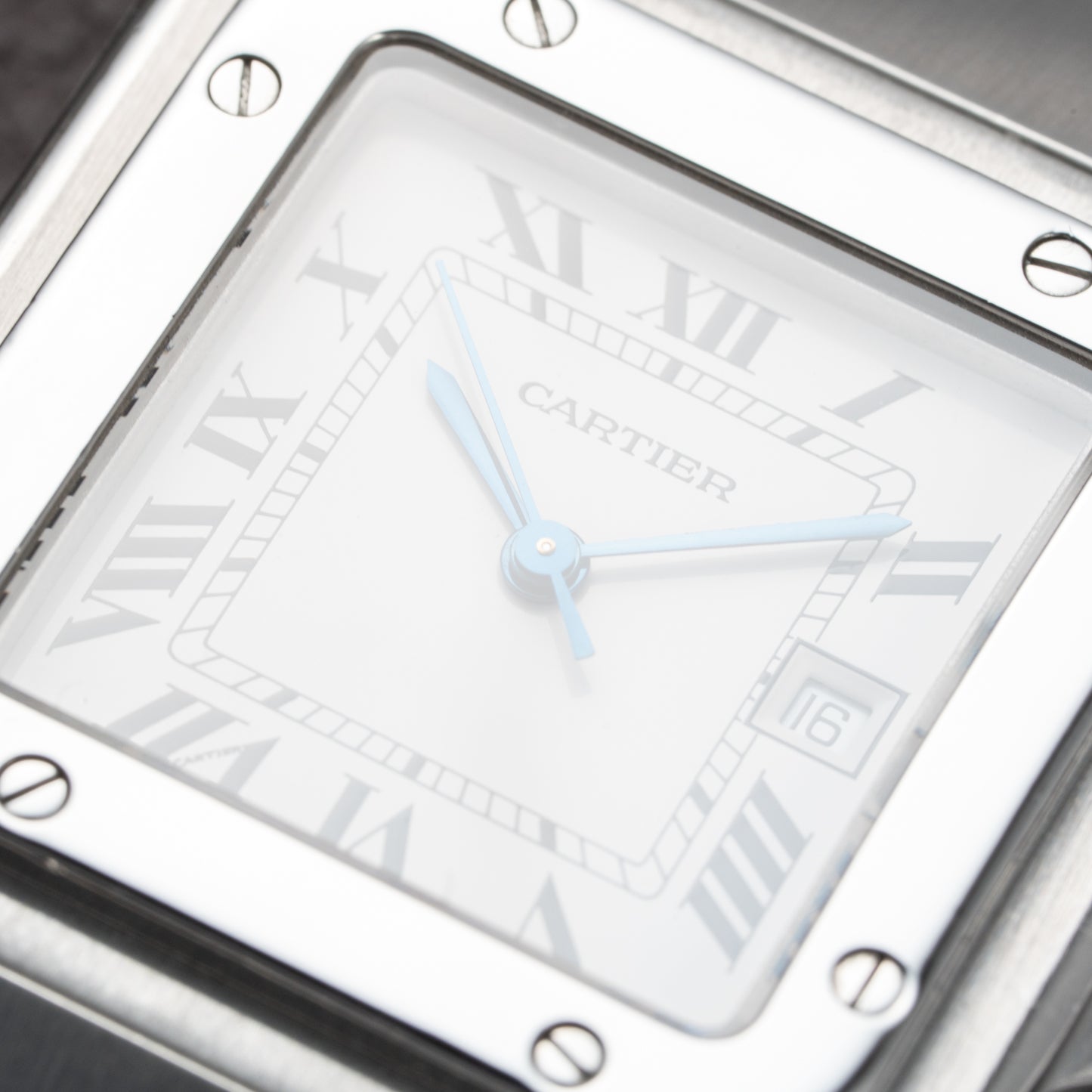 Cartier Santos Carrée Automatic Ref 2960 Full Set from 1985
