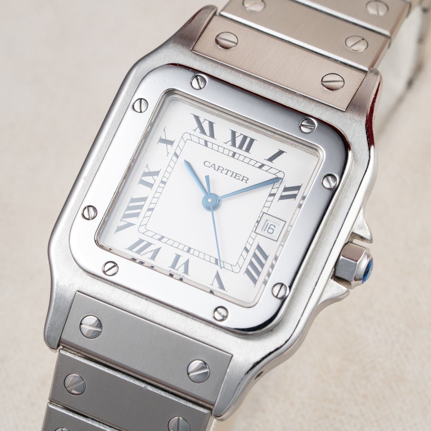 Cartier Santos Carrée Automatic Ref 2960 Full Set from 1985
