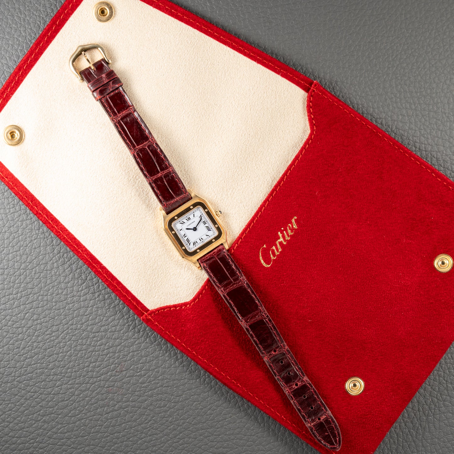 Cartier Santos Dumont Extra Plate 18K Gold Ref. 96053