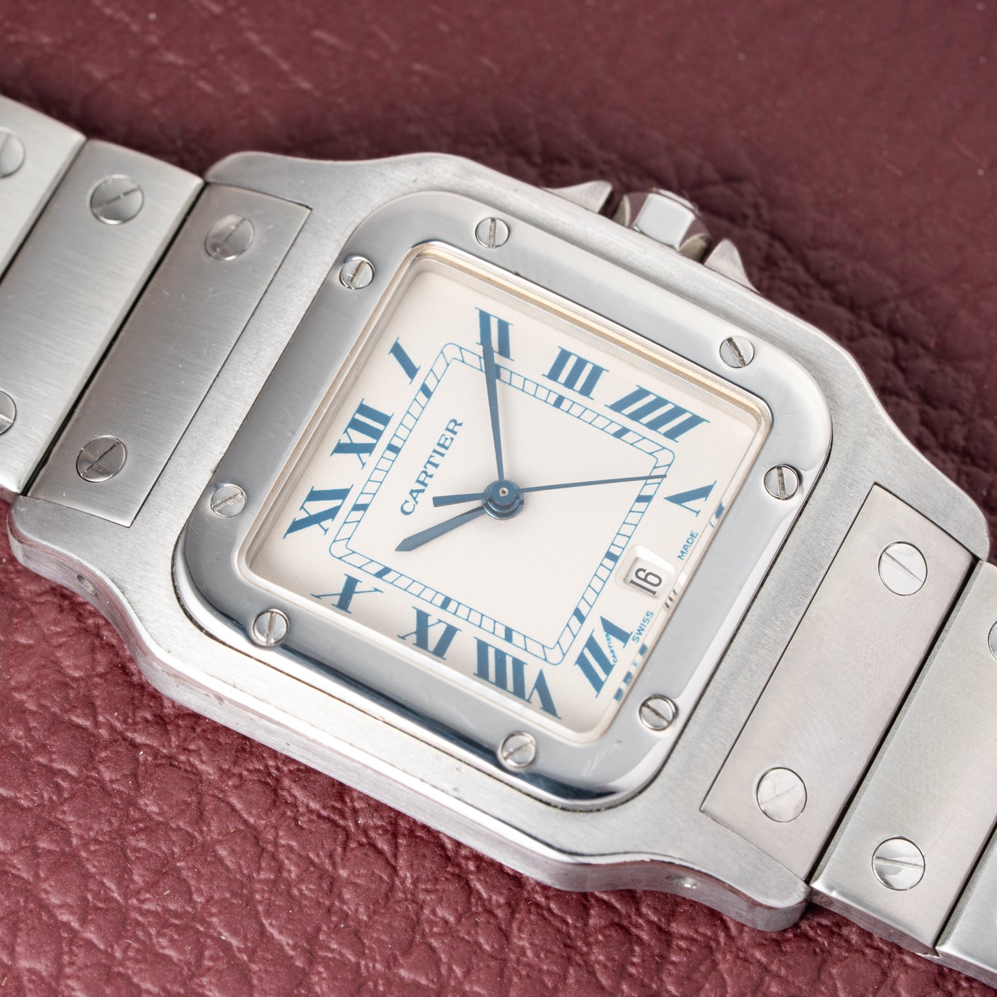 Cartier Santos Galbée Quartz GM 1990s Ref 987901 from 1990s