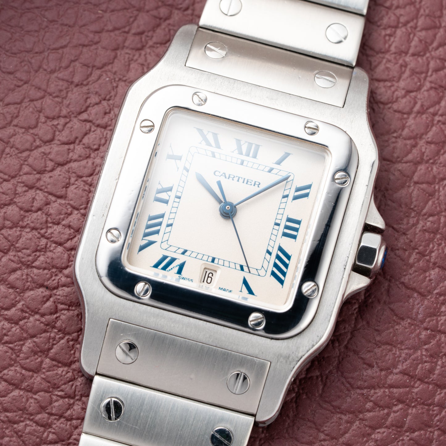 Cartier Santos Galbée Quartz GM 1990s Ref 987901 from 1990s